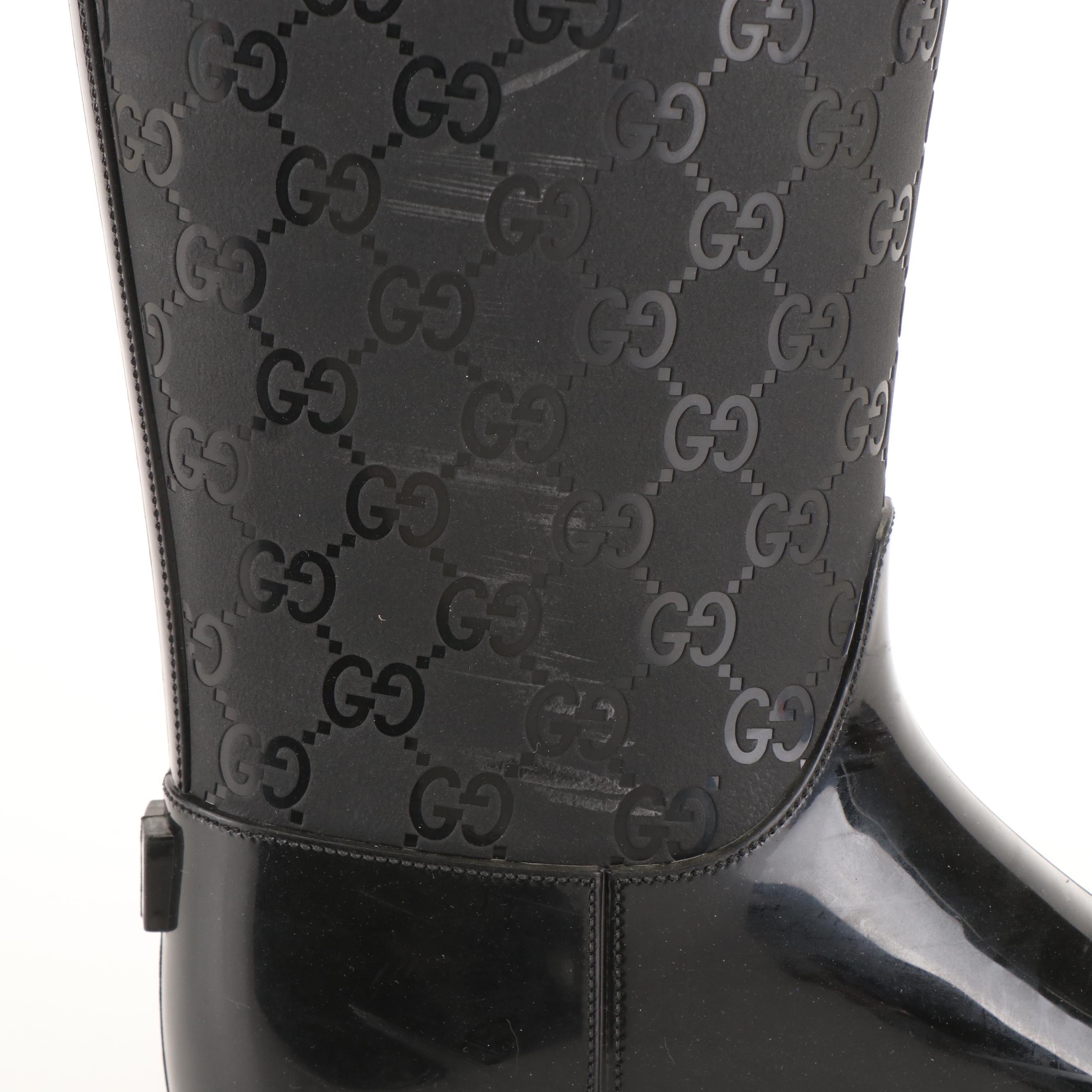 Gucci GG Signature Rubber Rain Boots
