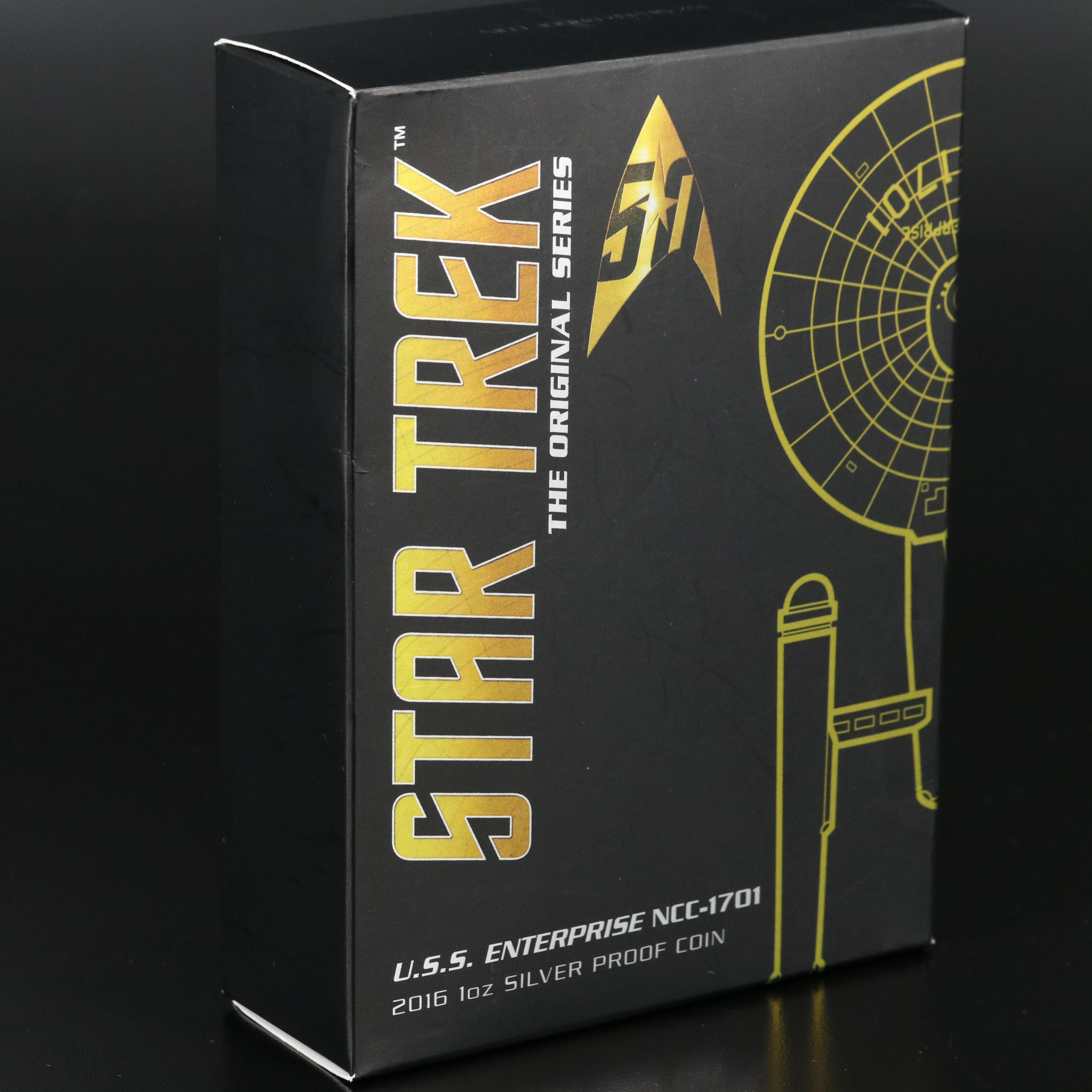 NGC Graded PF70 Ultra Cameo 2016 Tuvalu Star Trek Fine Silver Coin