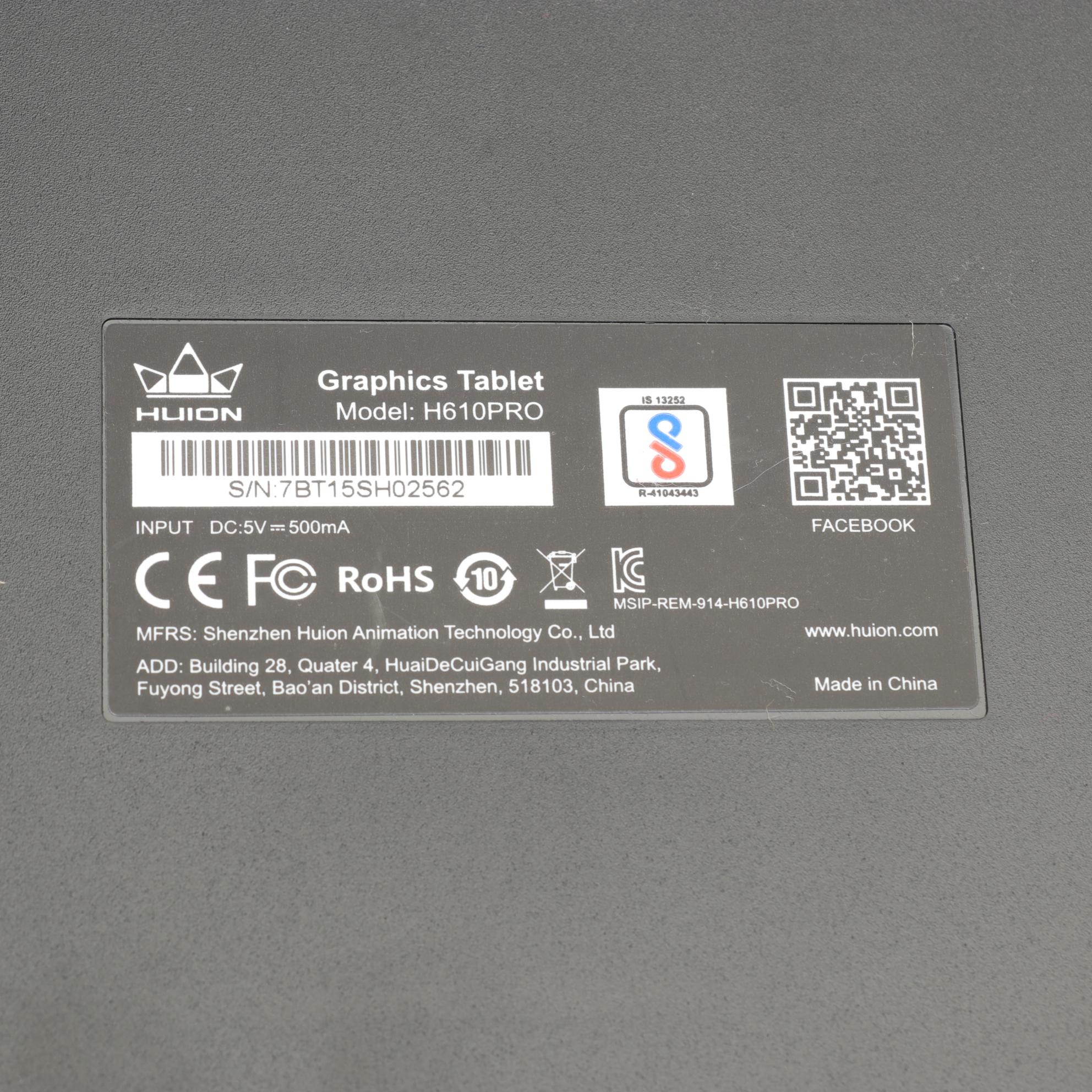 Huion 610 Pro Portable Drawing Tablet