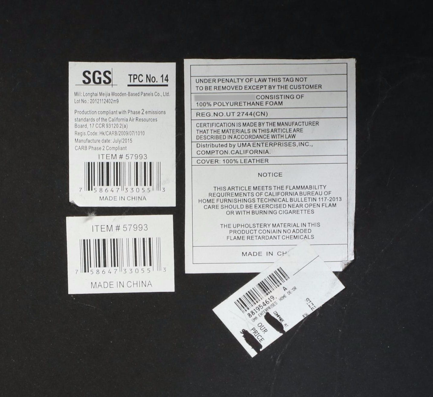 Pair of Lane Furniture Leather Recliners with Other Tuffted Ottoman