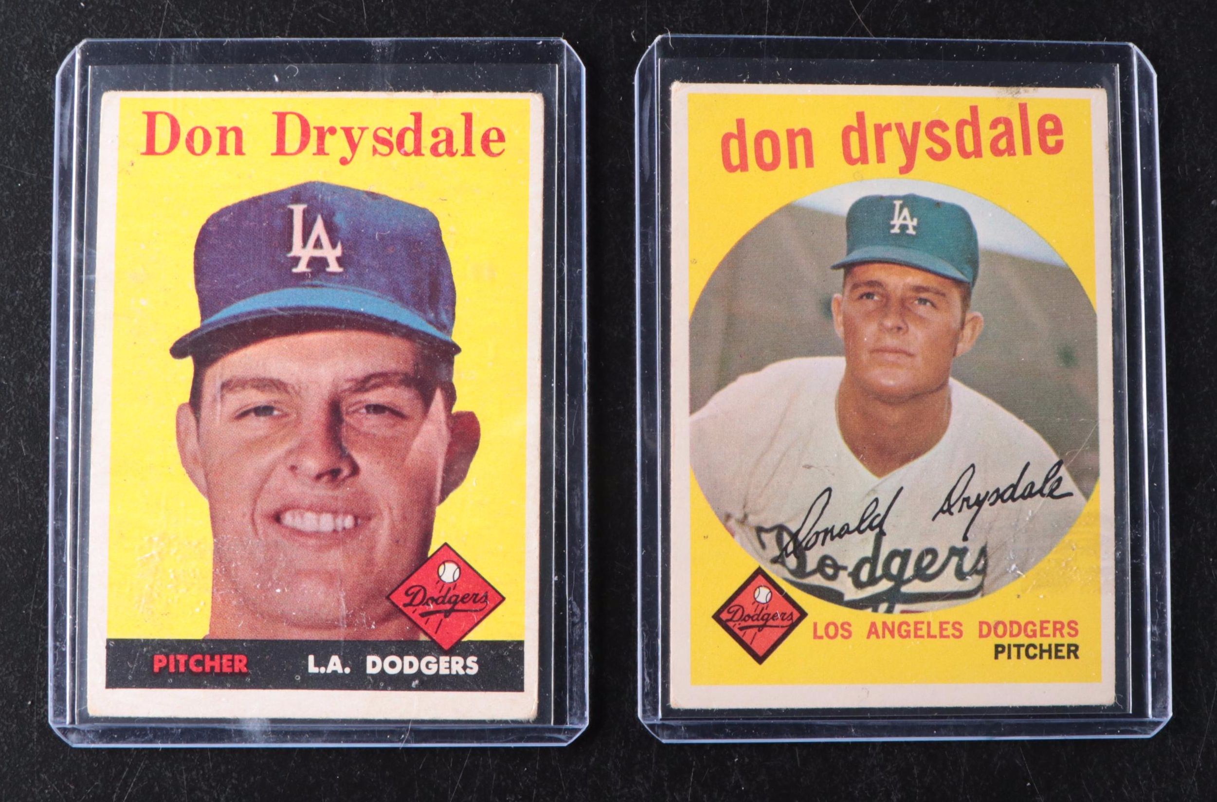 Don Drysdale Los Angeles Dodgers Baseball Cards, 1950s-1960s