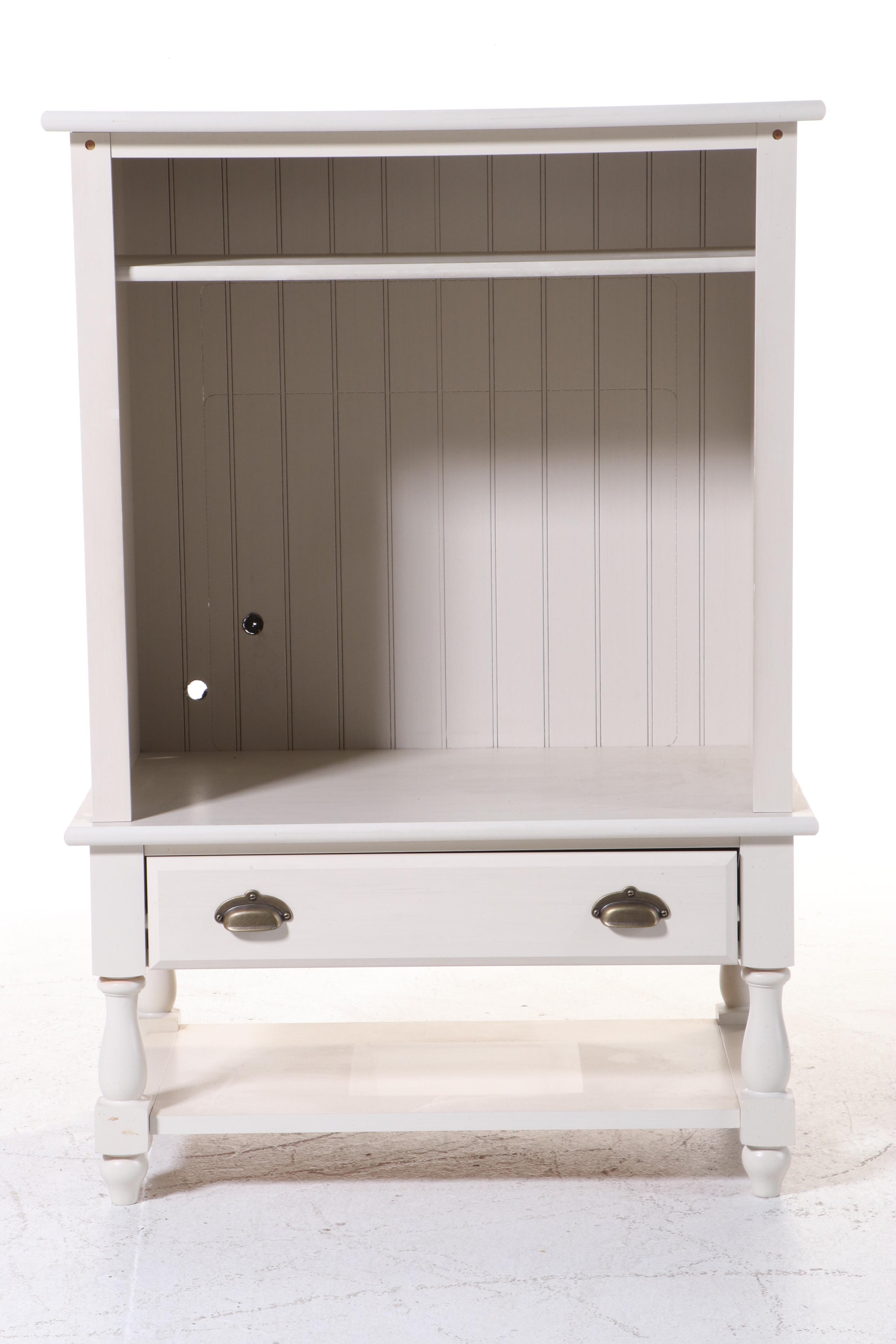 Bush Furniture Farmhouse Style Media Cabinet in Cream Finish