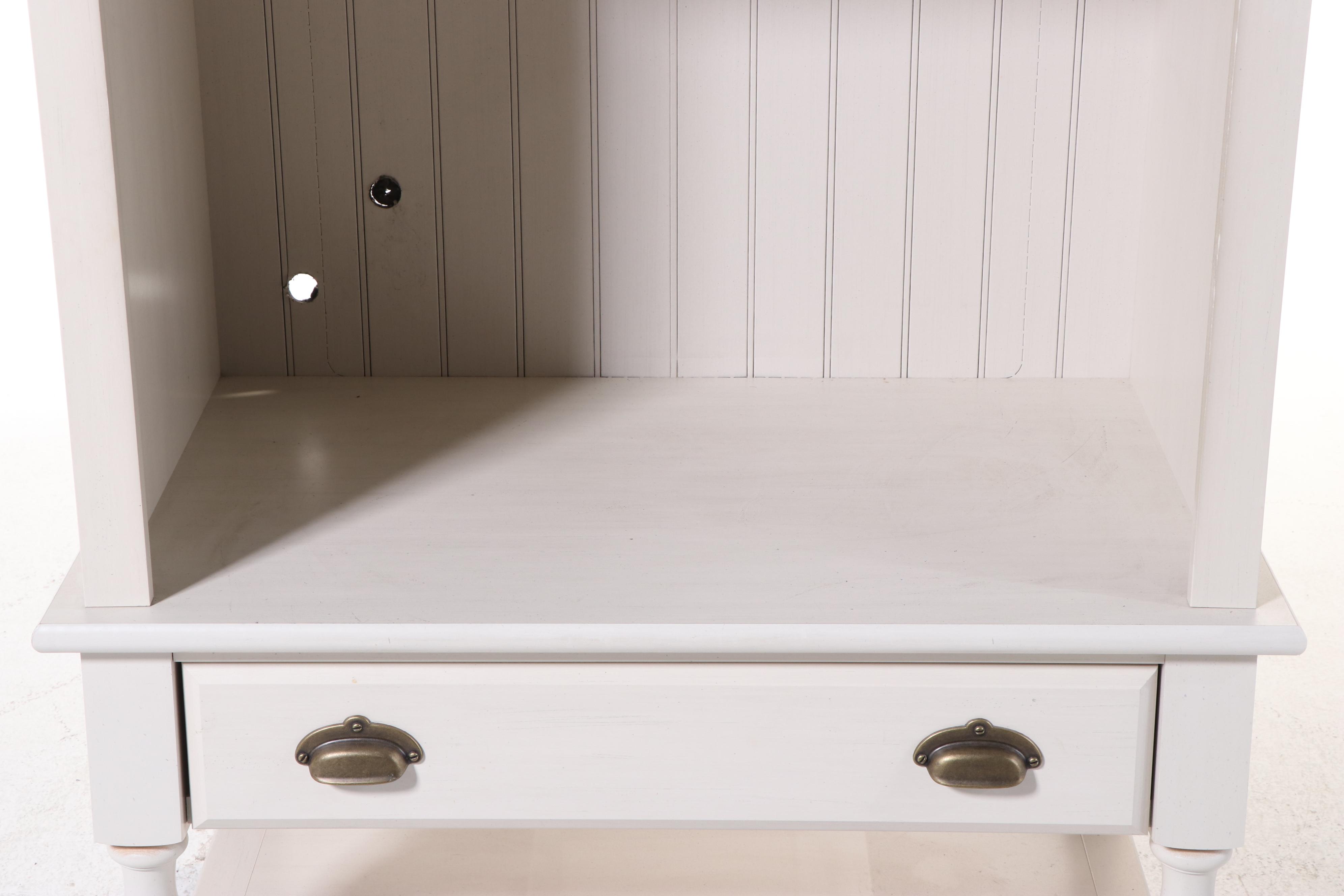 Bush Furniture Farmhouse Style Media Cabinet in Cream Finish