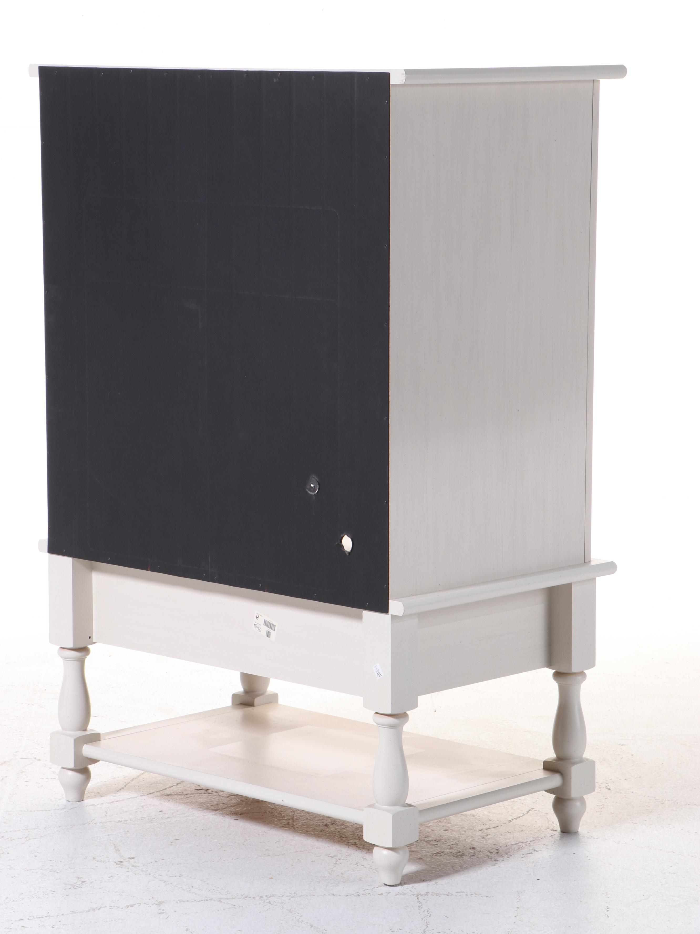 Bush Furniture Farmhouse Style Media Cabinet in Cream Finish