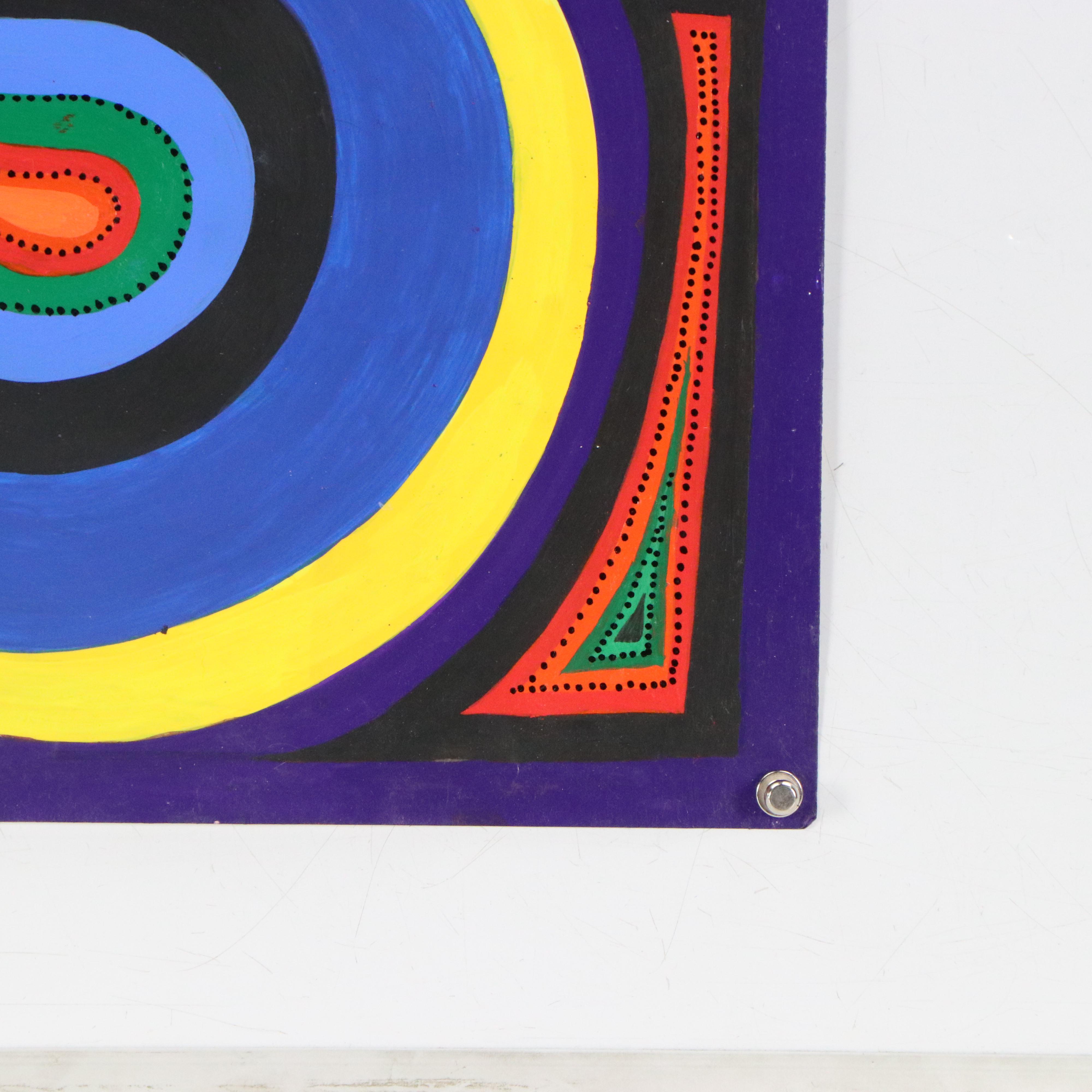 Achillo “Achi” Sullo Biomorphic Modern Acrylic Painting, Mid–Late 20th Century