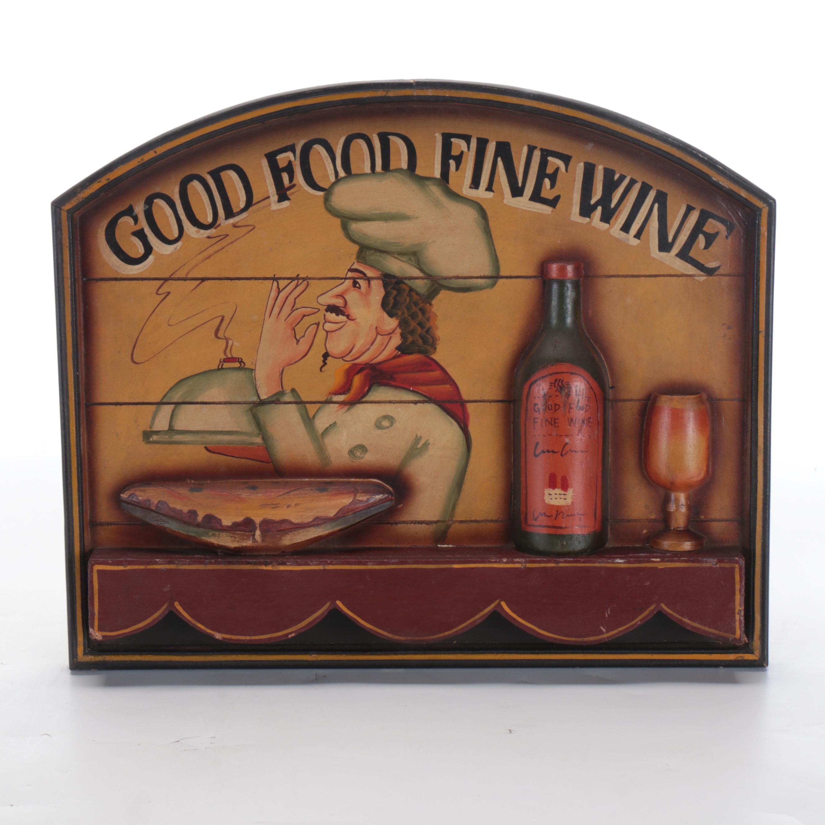 Three-Dimensional Wooden Sign