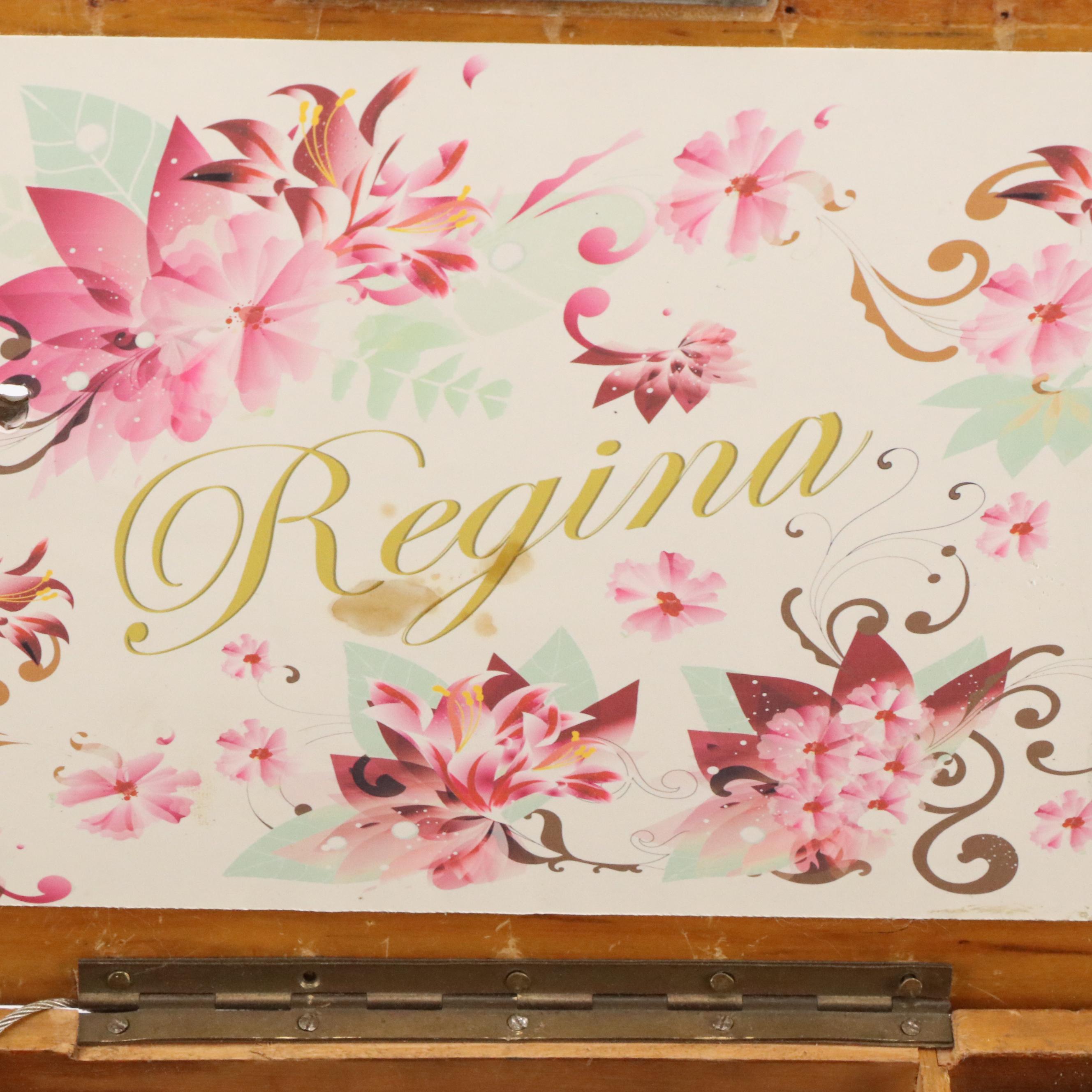 Regina Pine Wood Disk Music Box