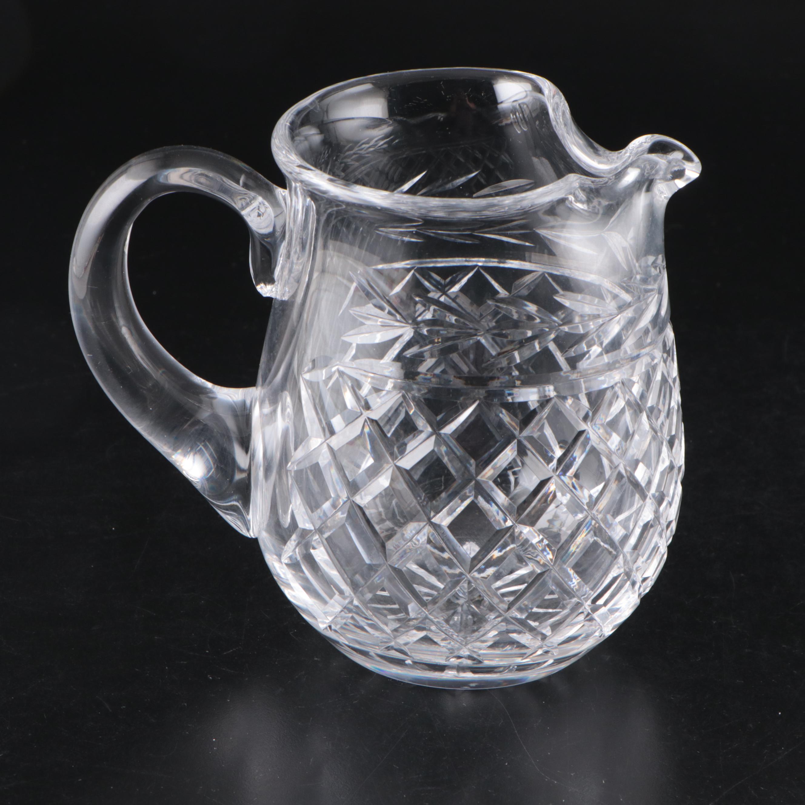 Waterford "Glandore" Crystal Pitcher with Silver Plated Frame and More