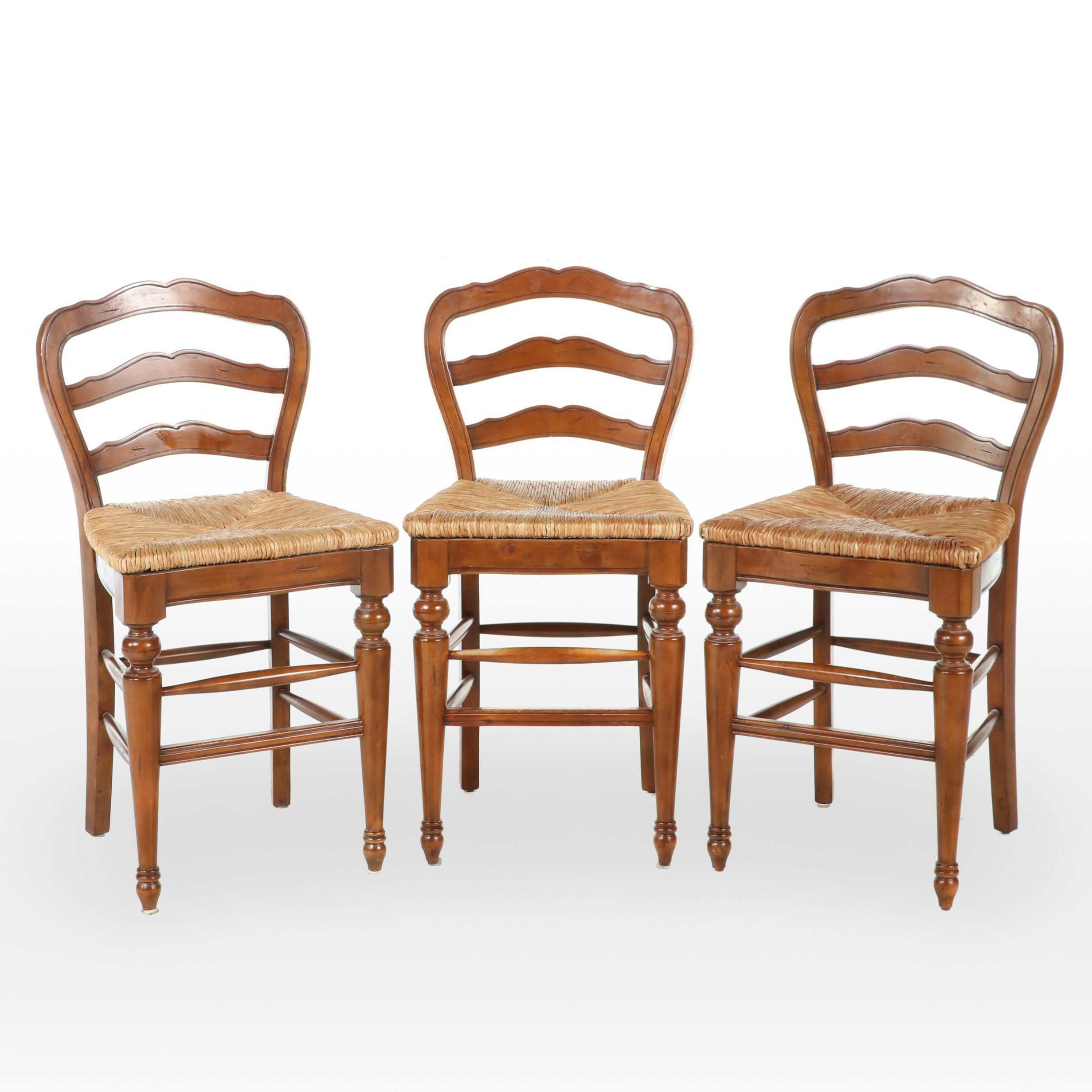 Three Ballard Designs "Avignon" Birch Counter Stools