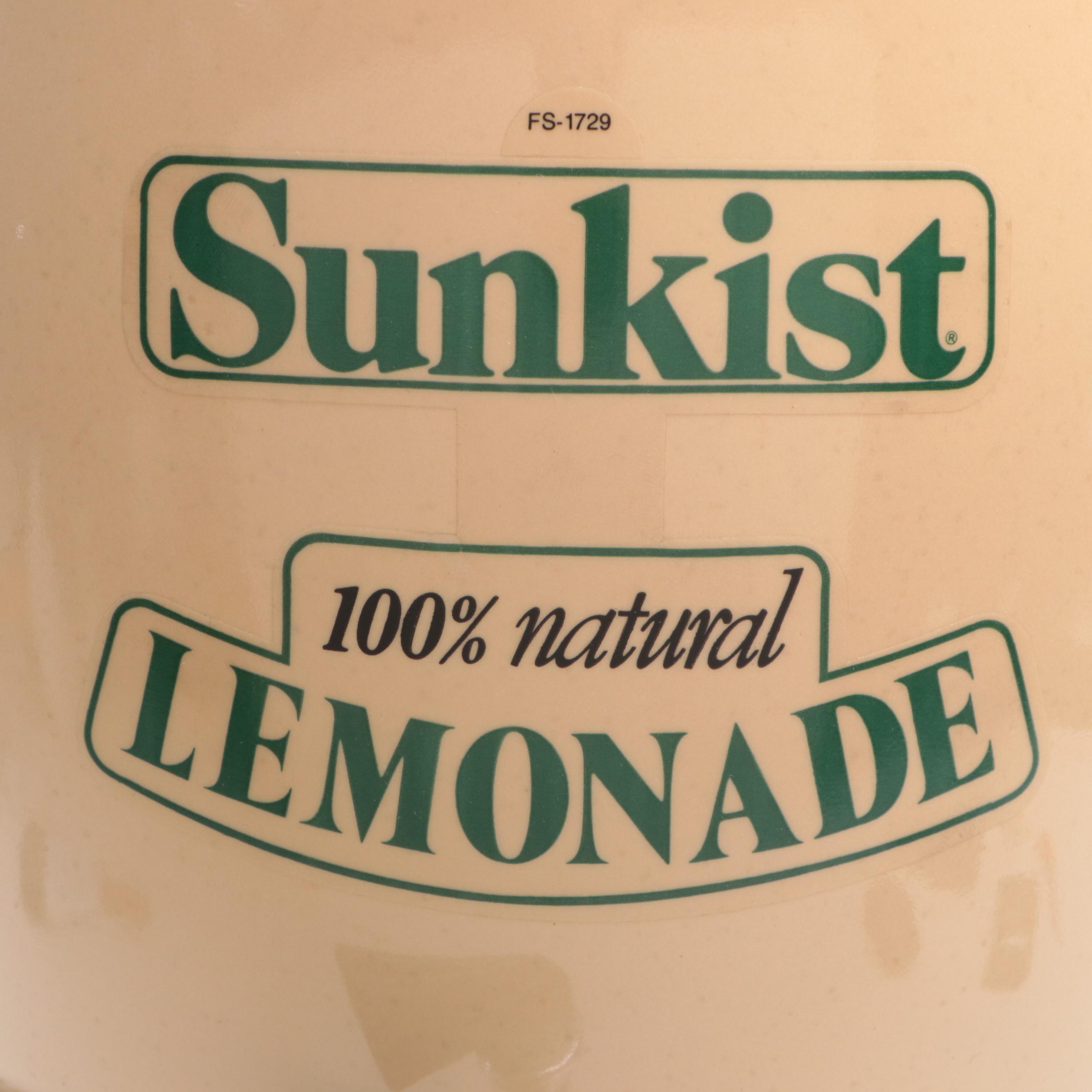 Hall Sunkist Lemonade Ceramic Dispenser