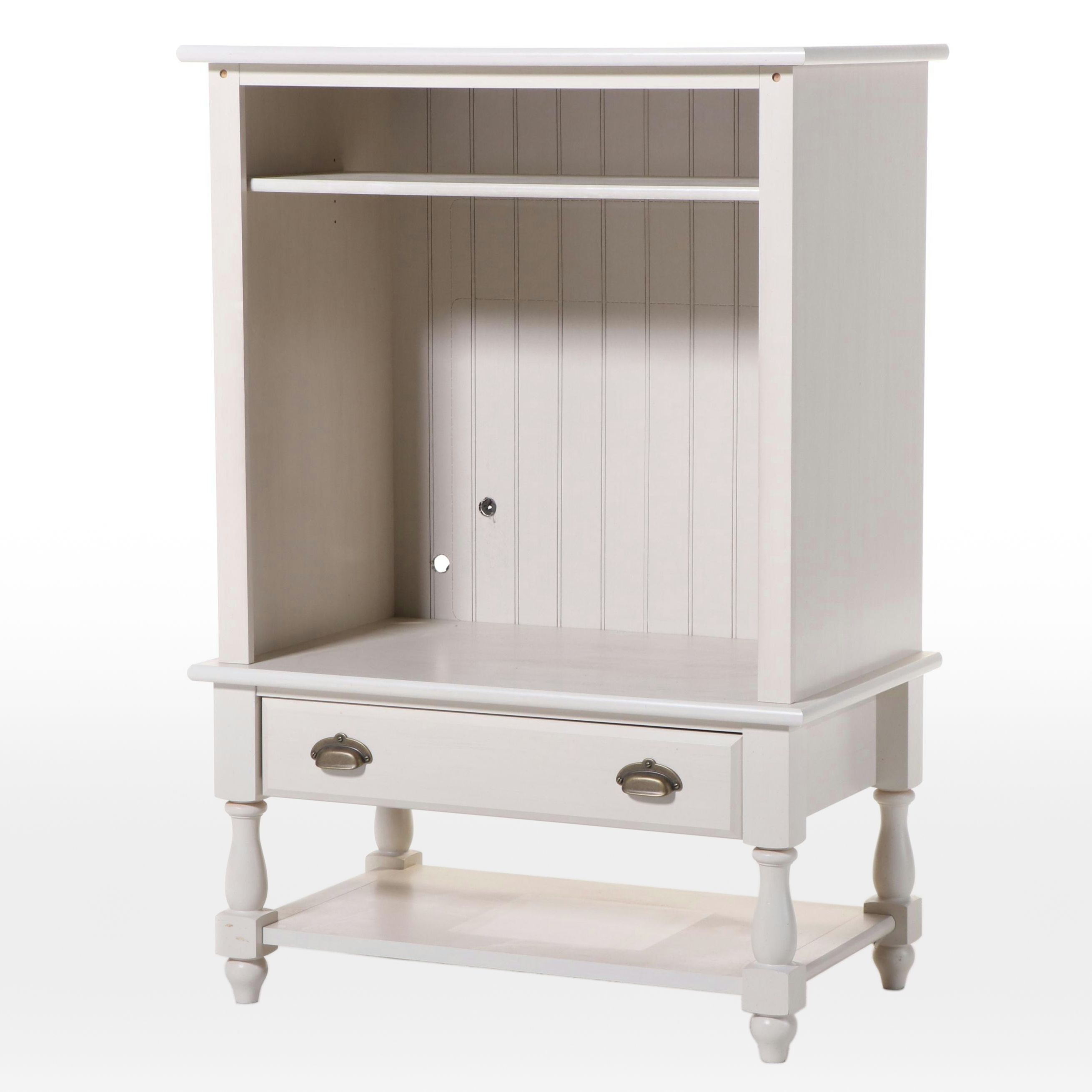 Bush Furniture Farmhouse Style Media Cabinet in Cream Finish