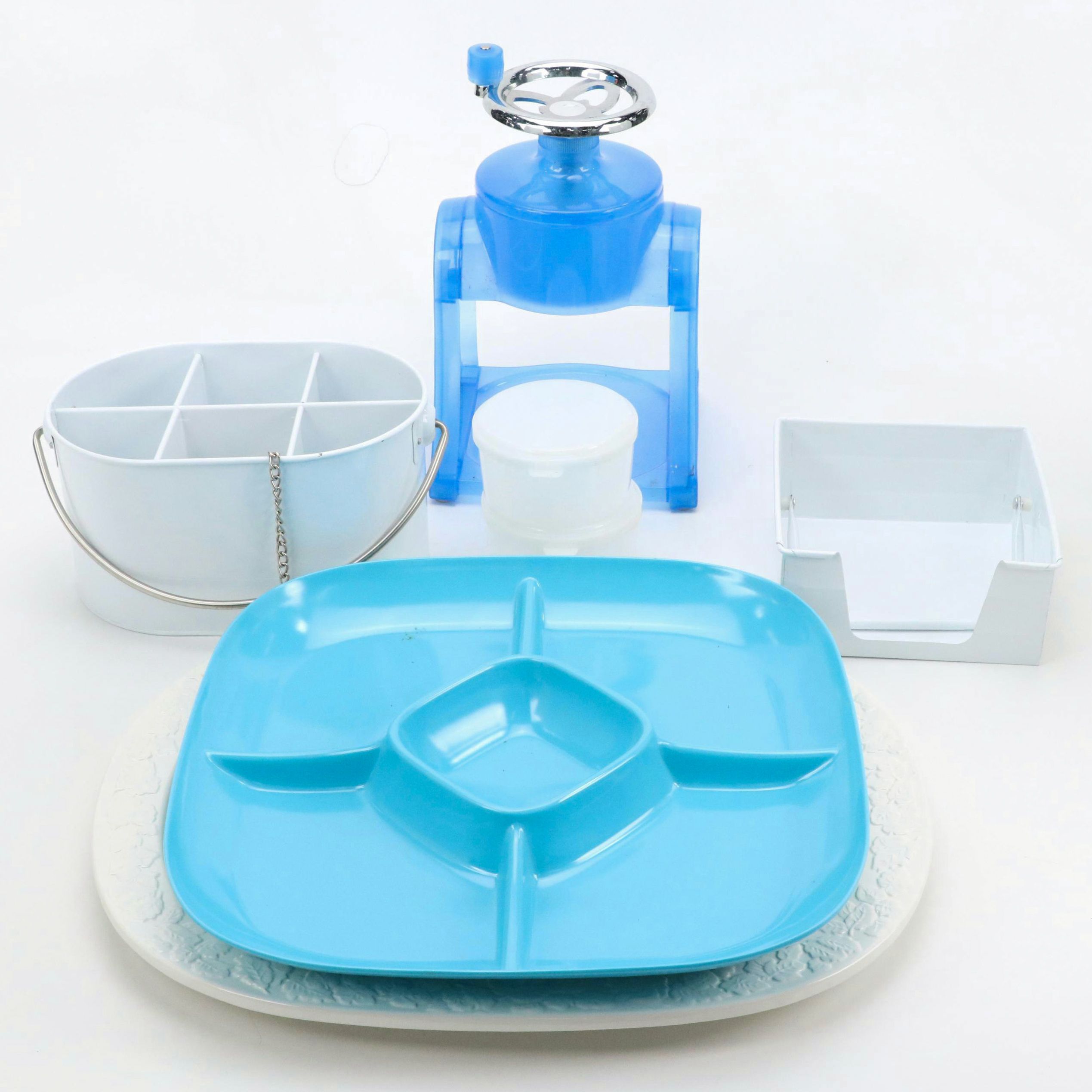 The Pampered Chef Ice Shaver with Martha Stewart Platter and Other Serveware