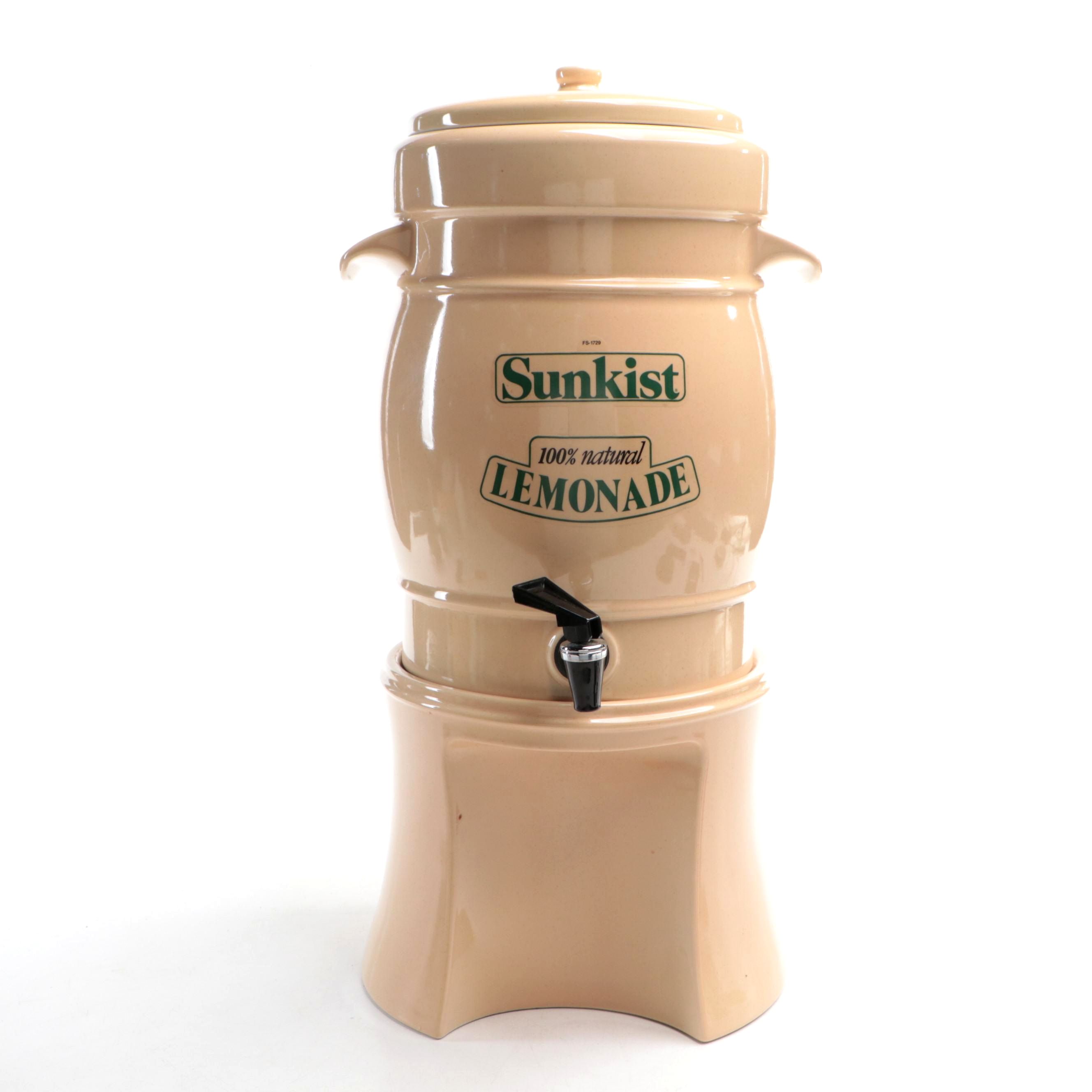 Hall Sunkist Lemonade Ceramic Dispenser