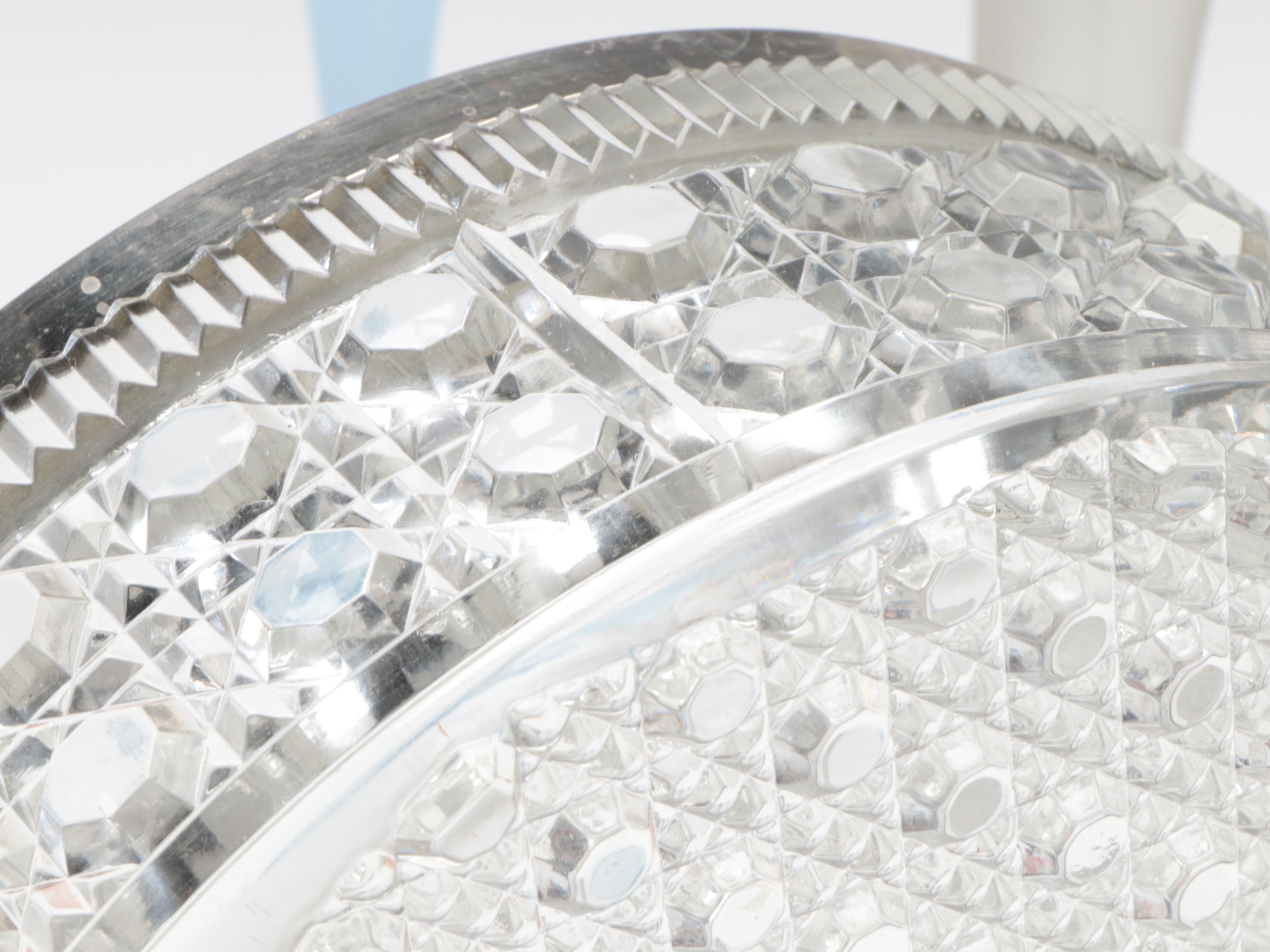 Waterford "Wharton" Crystal Mantel Clock with Other Table Accessories