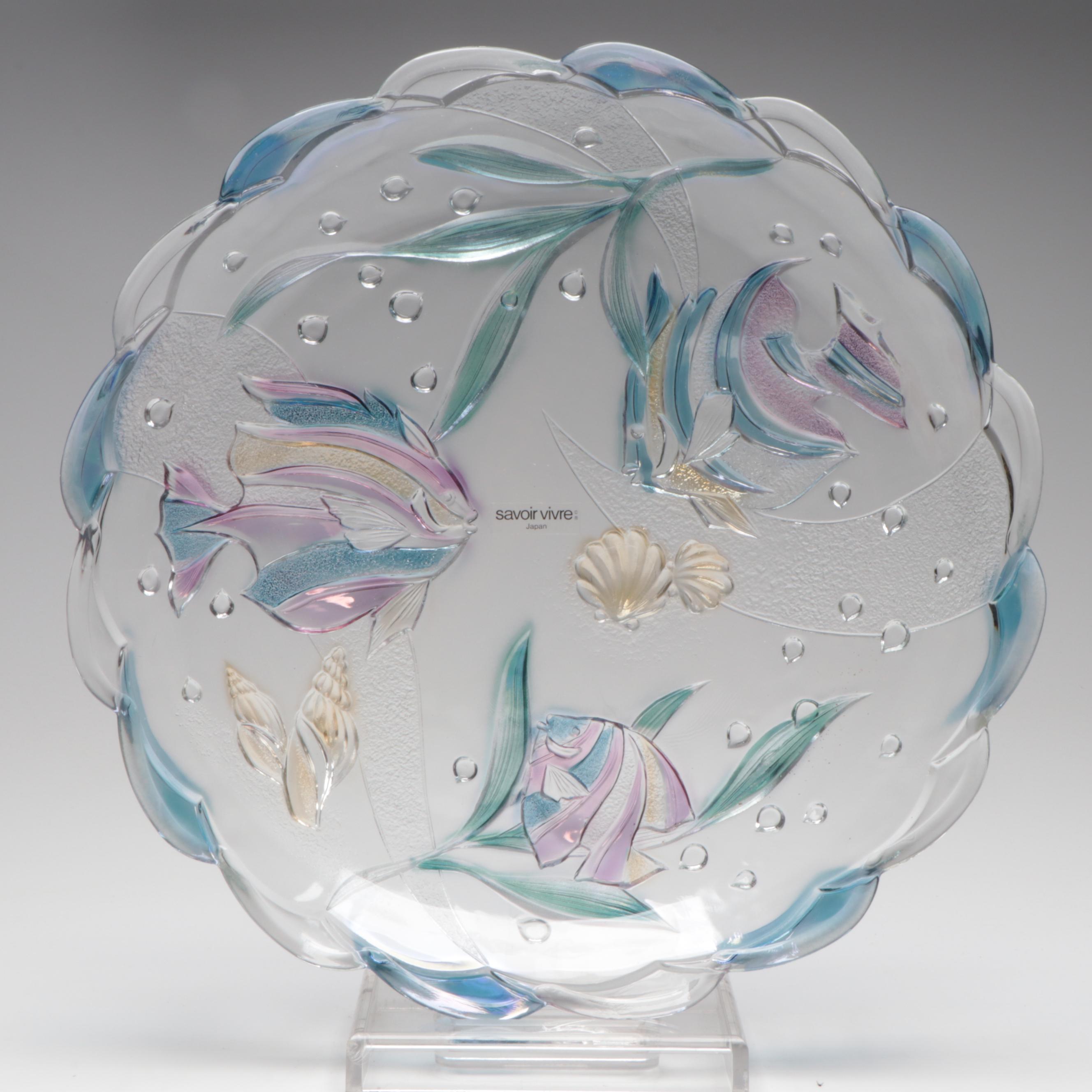 Savoir Vivre "Key Largo" Glass Platter with Other Table Accessories