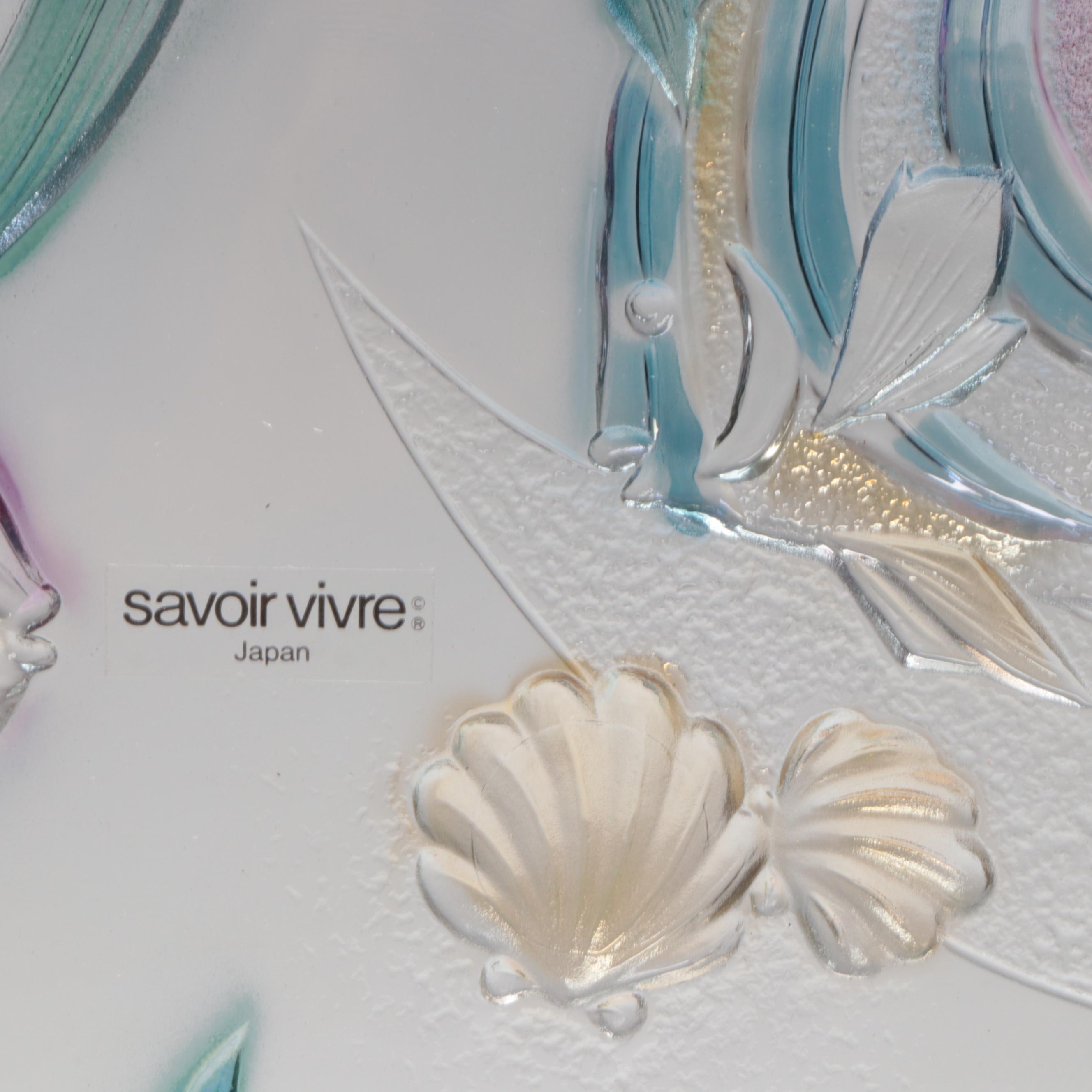 Savoir Vivre "Key Largo" Glass Platter with Other Table Accessories