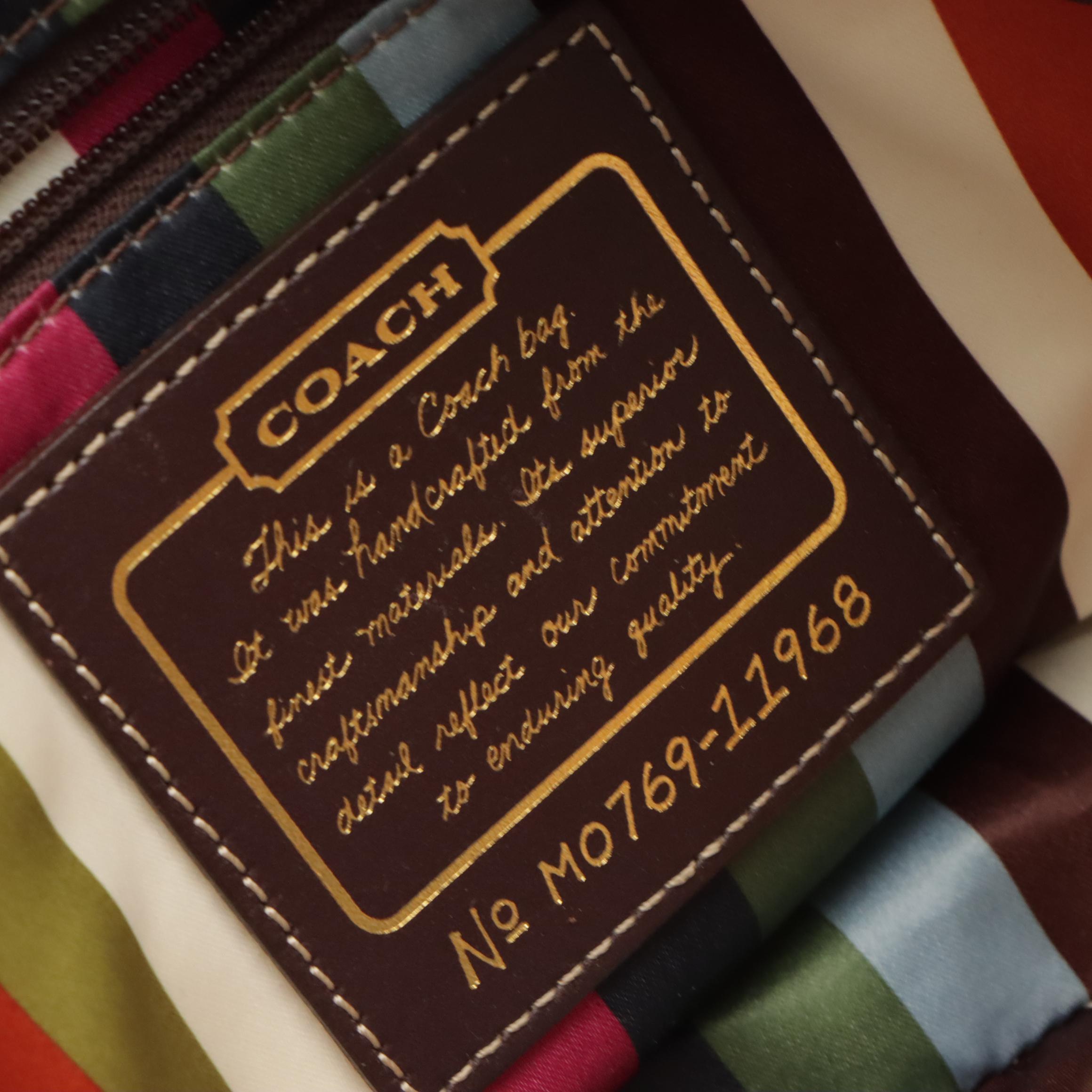 Coach Legacy Lily Satchel and Mini Zoe Hobo Bag in Canvas with Leather Trims