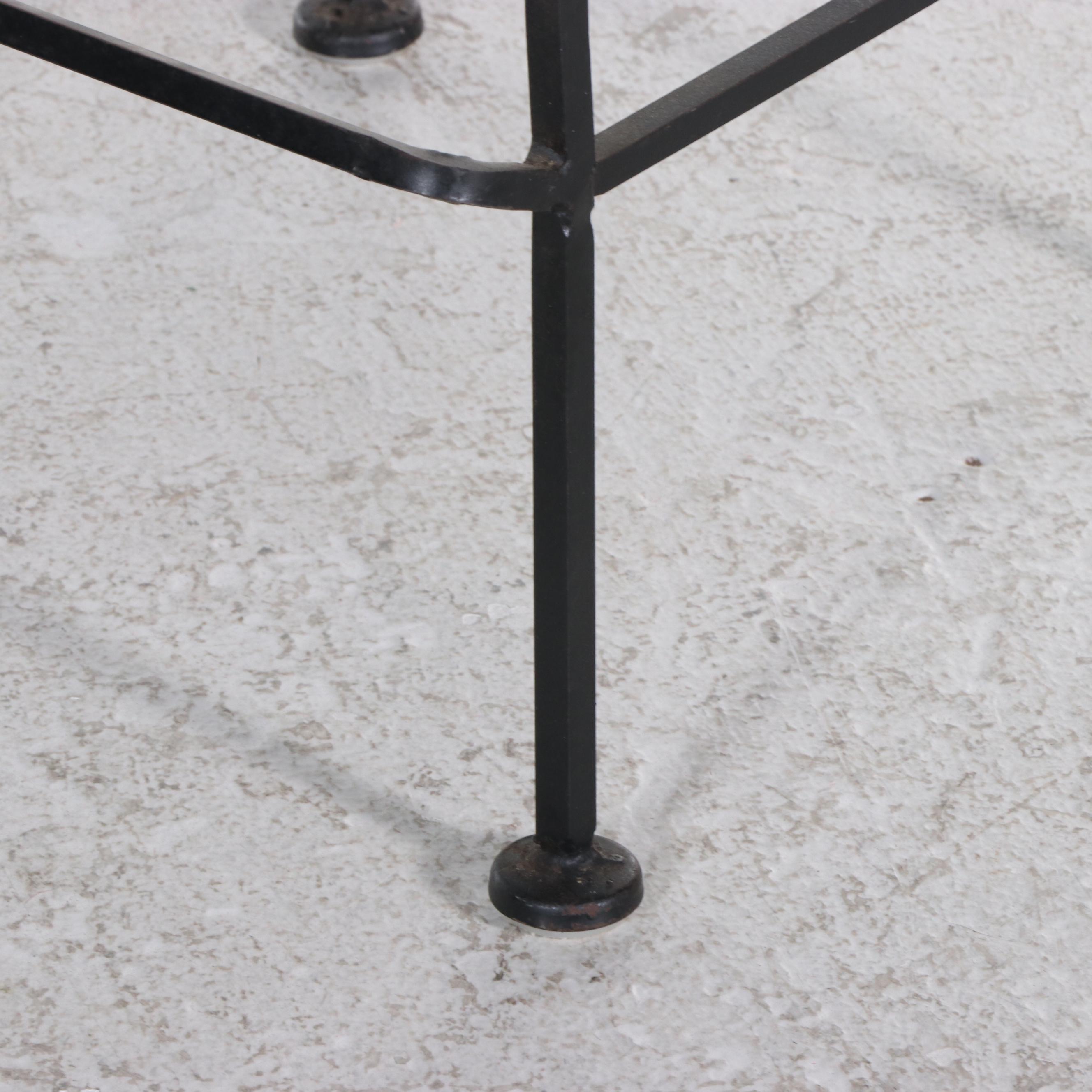 Four Arthur Umanoff for Shaver-Howard "Mayan" Iron Bar Stools