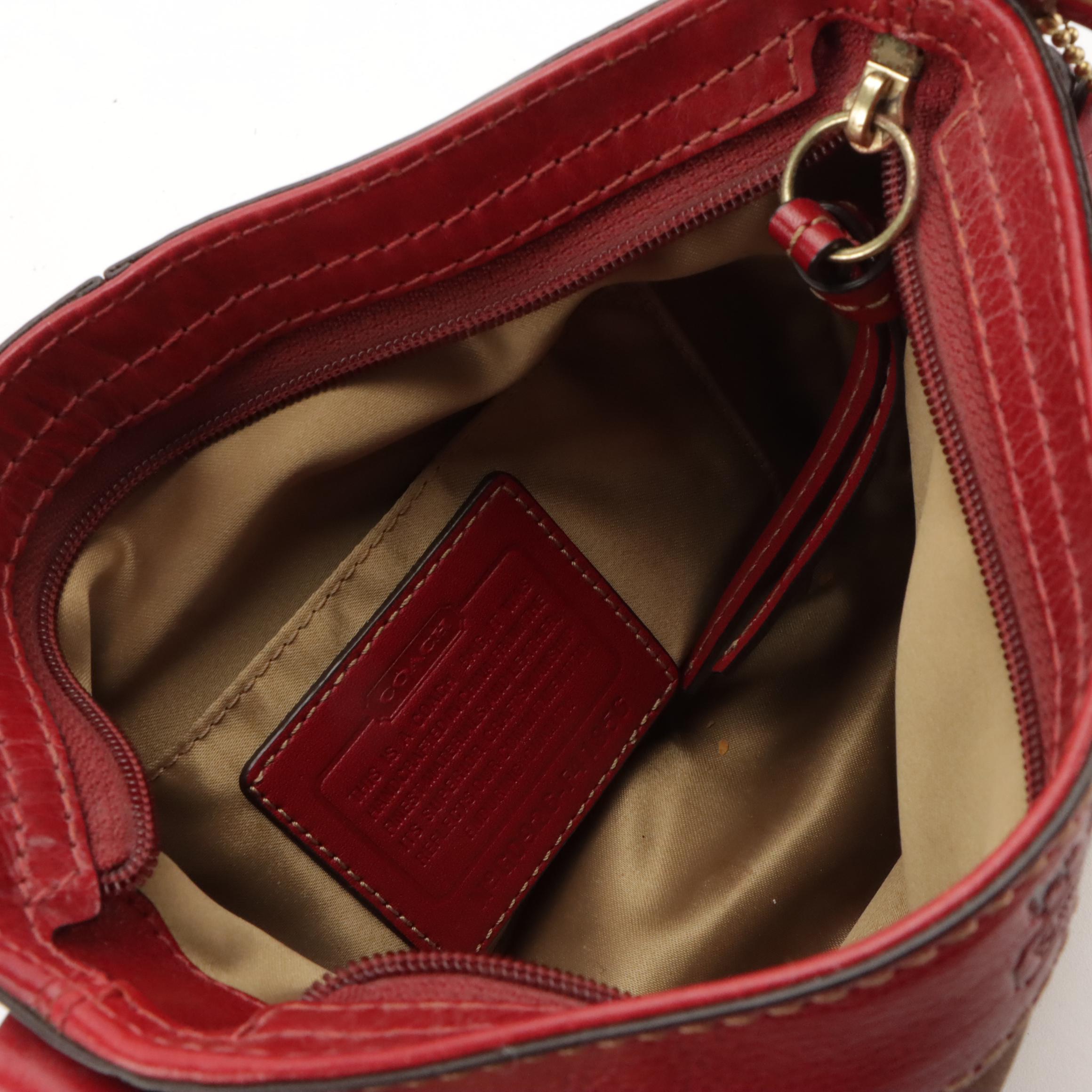 Coach Legacy Lily Satchel and Mini Zoe Hobo Bag in Canvas with Leather Trims