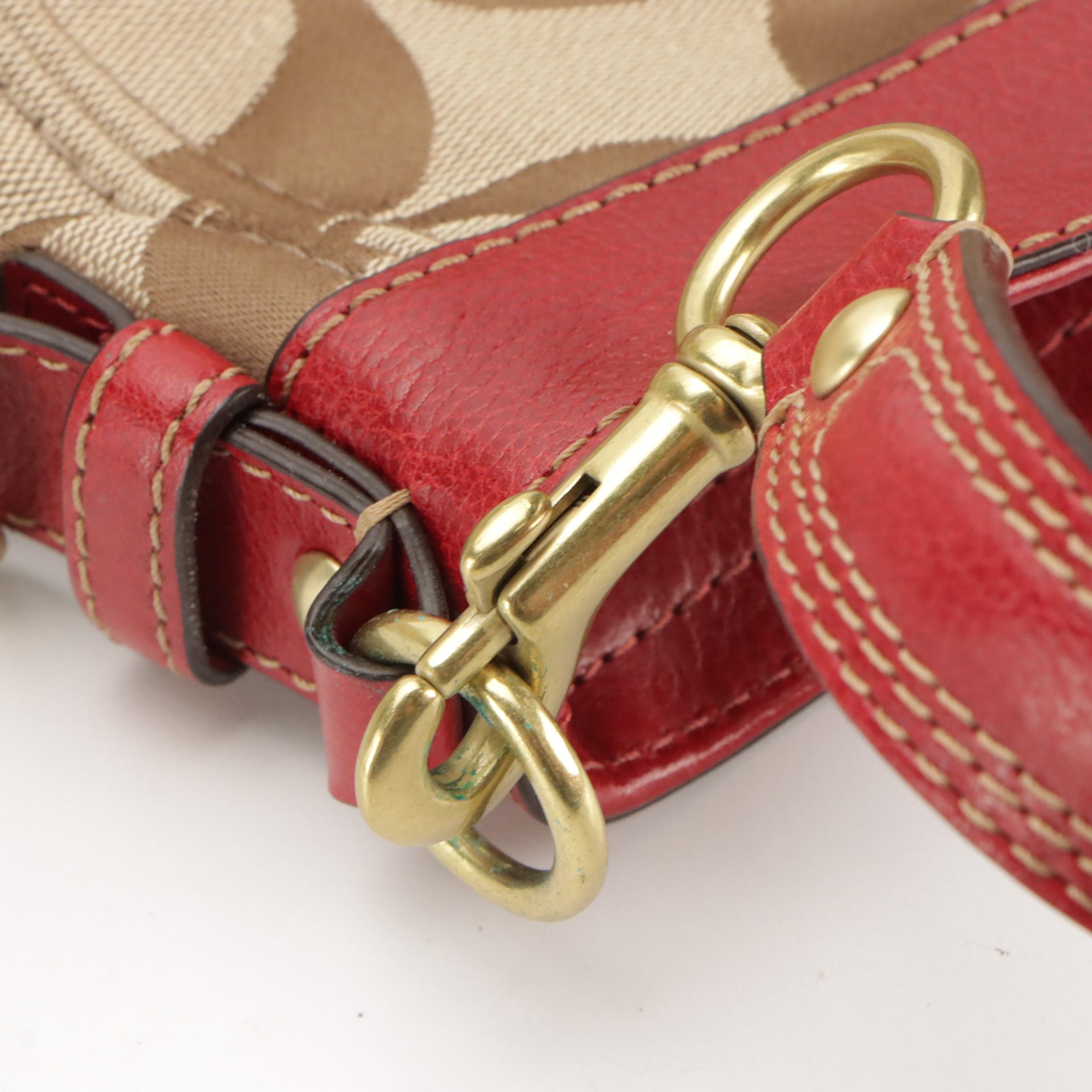 Coach Legacy Lily Satchel and Mini Zoe Hobo Bag in Canvas with Leather Trims