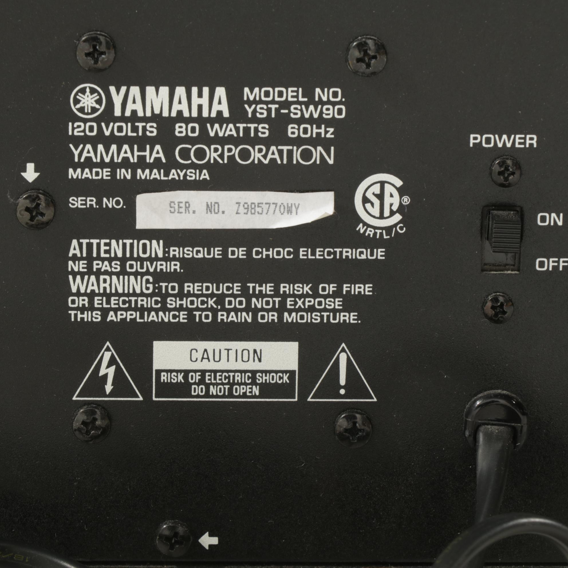 Yamaha YST-SW90 Subwoofer System