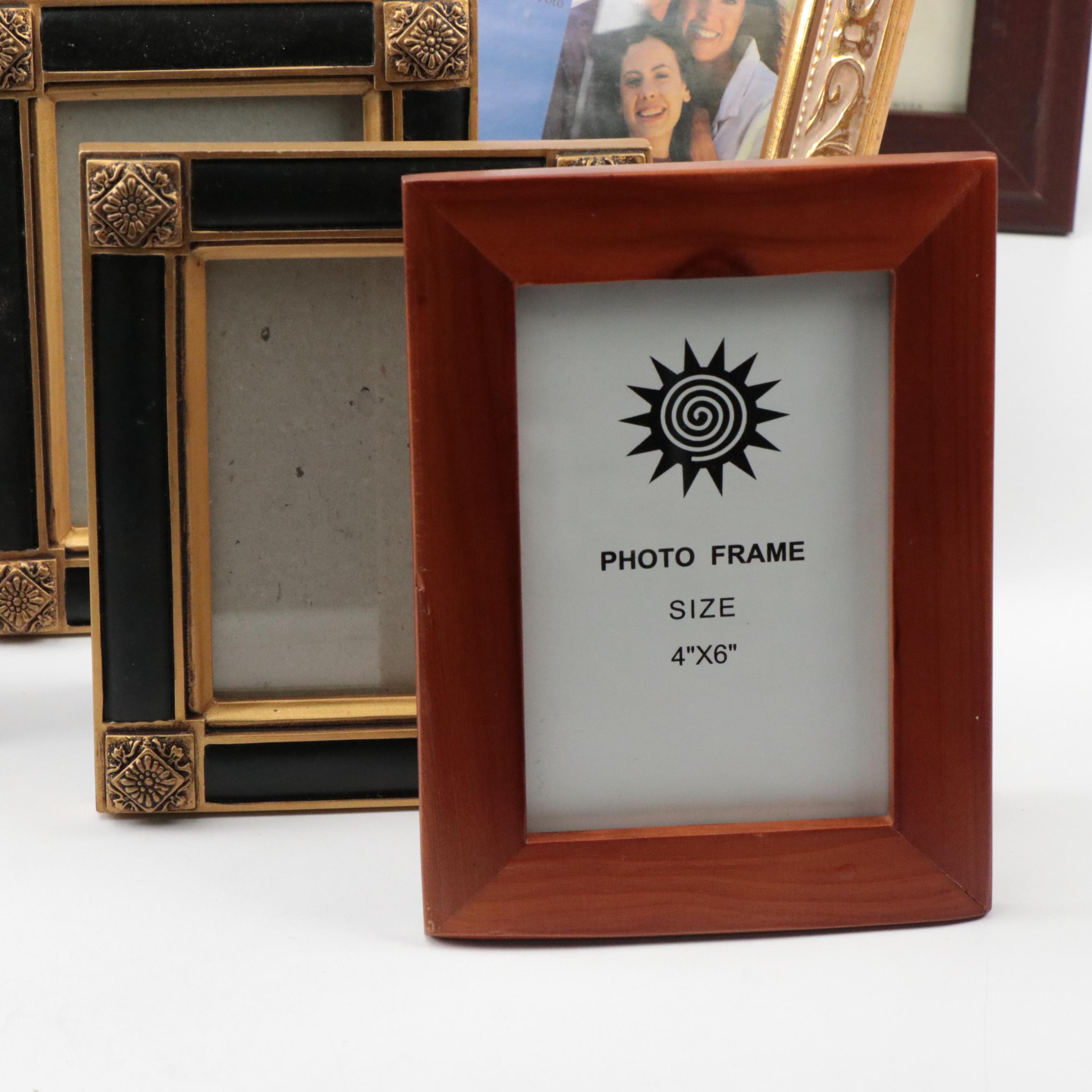 Wood and Metal Table Top Picture Frames