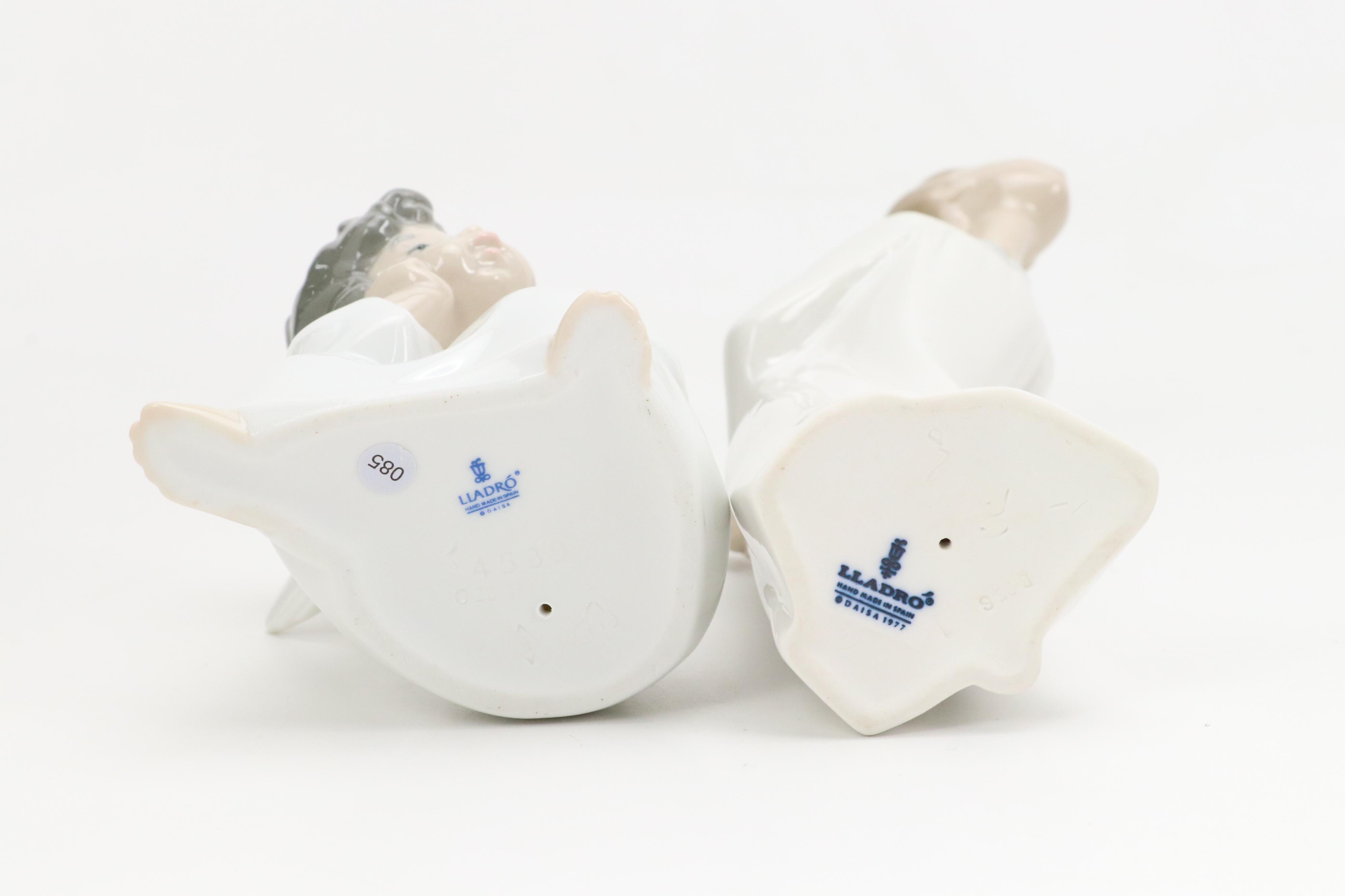Lladró "Over the Threshold" "Boy Blowing Kiss" and More Porcelain Figurines