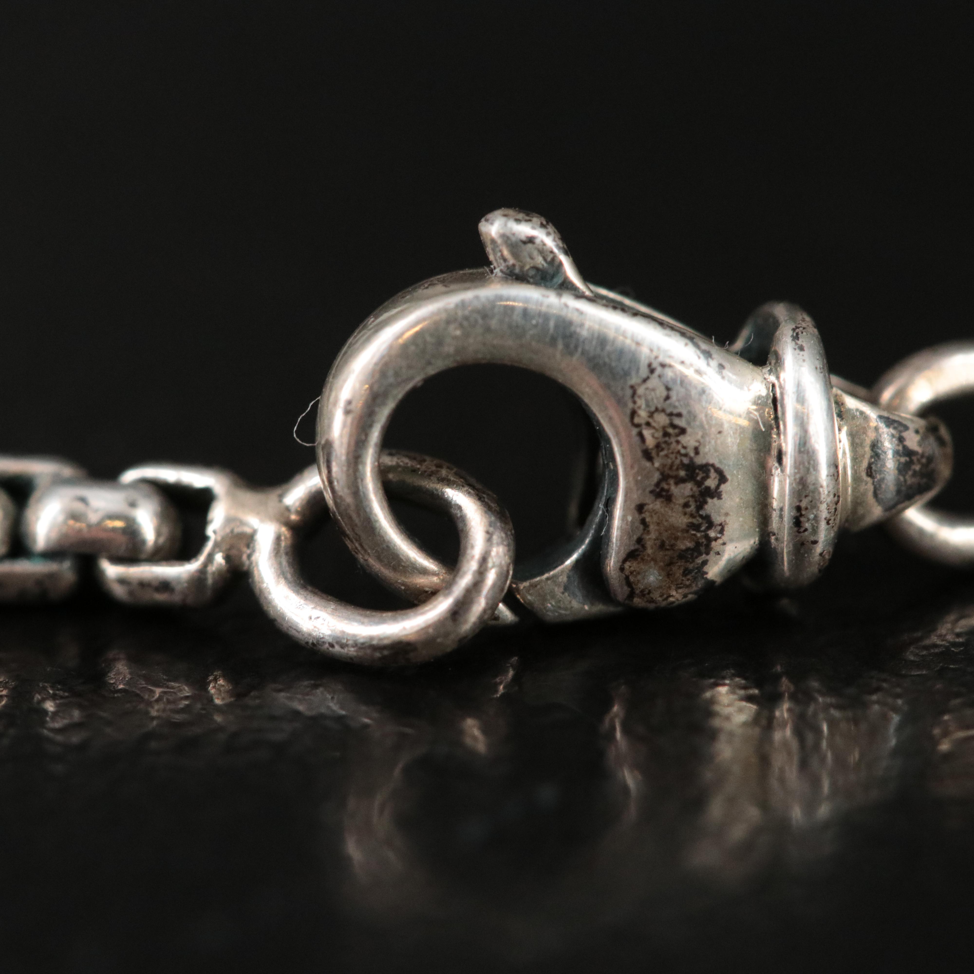 David Yurman Cookie Sterling, 18K and Diamond Necklace