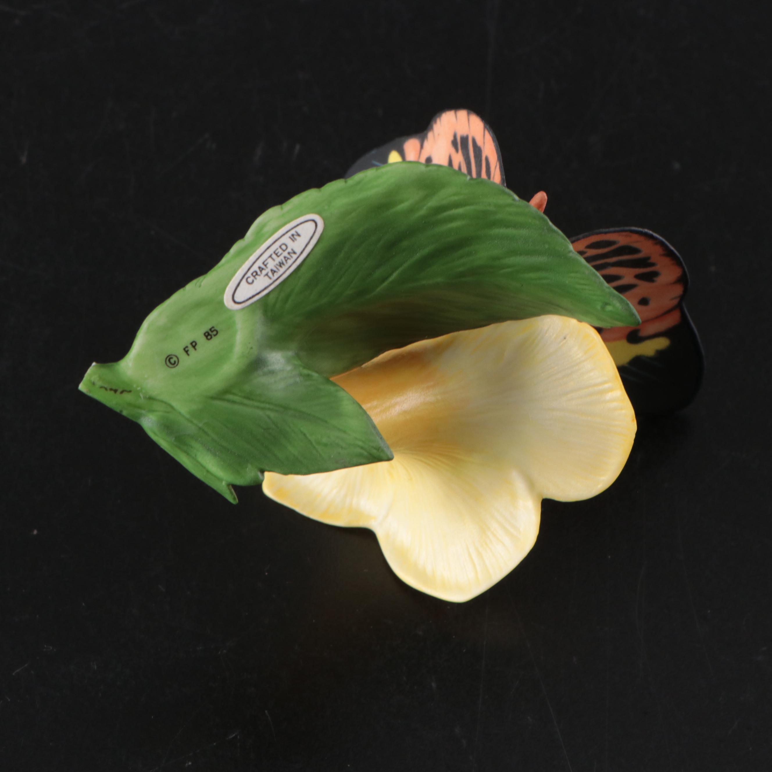 Franklin Mint "Butterflies of the World" Porcelain Collection and Display, 1985