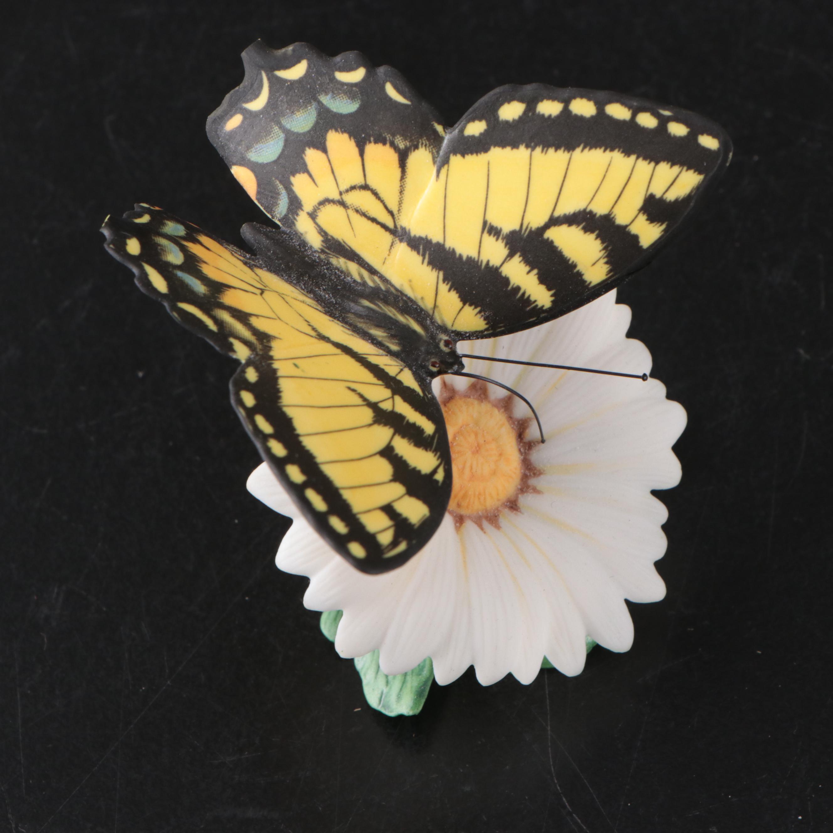 Franklin Mint "Butterflies of the World" Porcelain Collection and Display, 1985