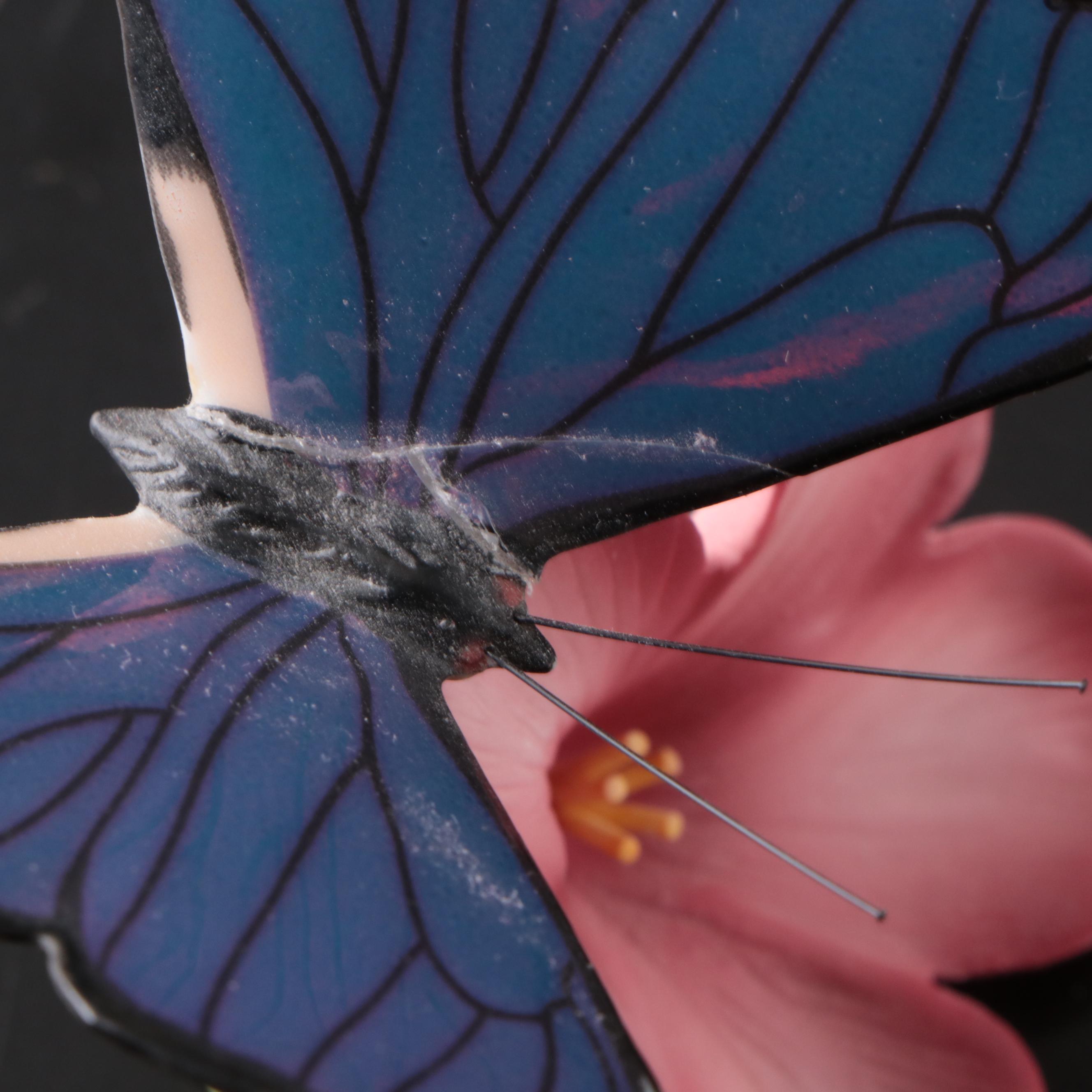 Franklin Mint "Butterflies of the World" Porcelain Collection and Display, 1985