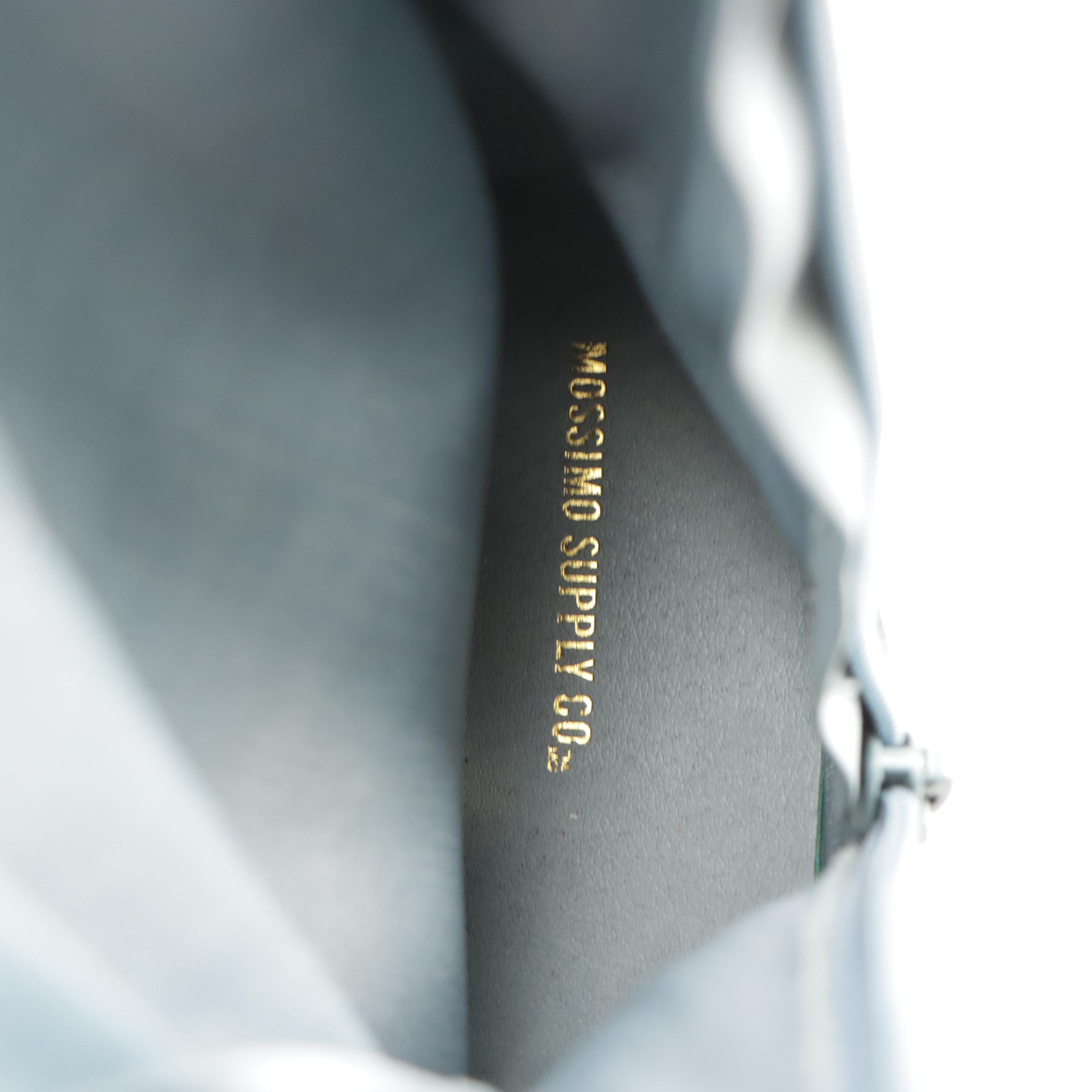 Mossimo Supply Co. Khalea Combat Boots in Blue and Black Leather