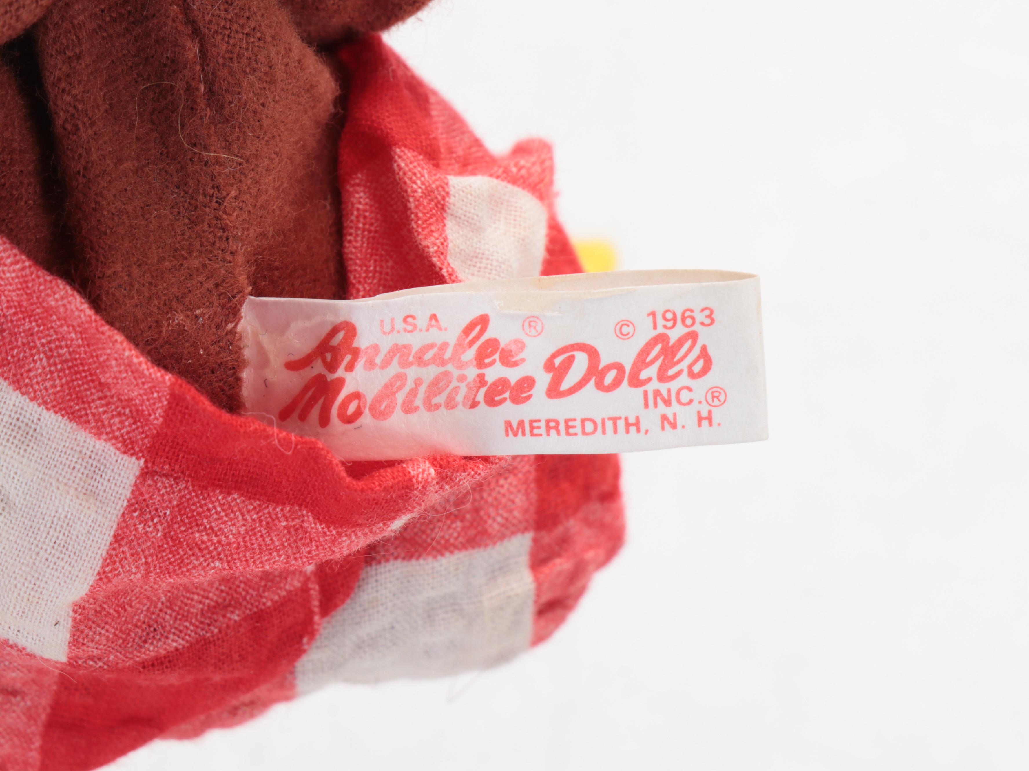 Annalee Fabric Clown Dolls and Bird Plush Toy in Cage