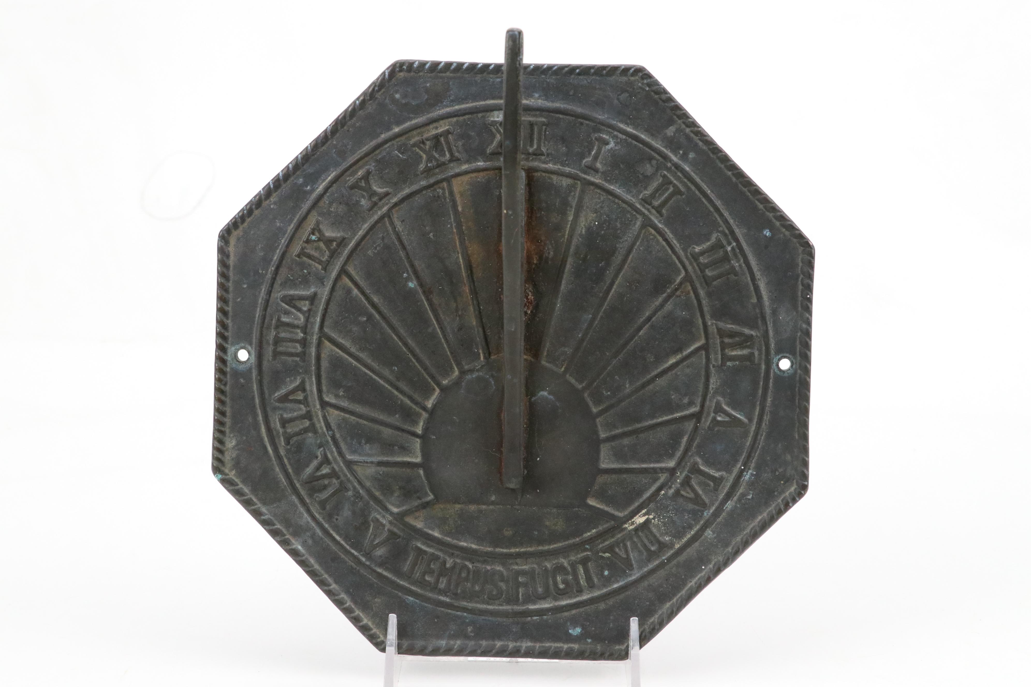 Cast Iron Sundial, Golfer Bookend and Pair of Golf Bag Bookends