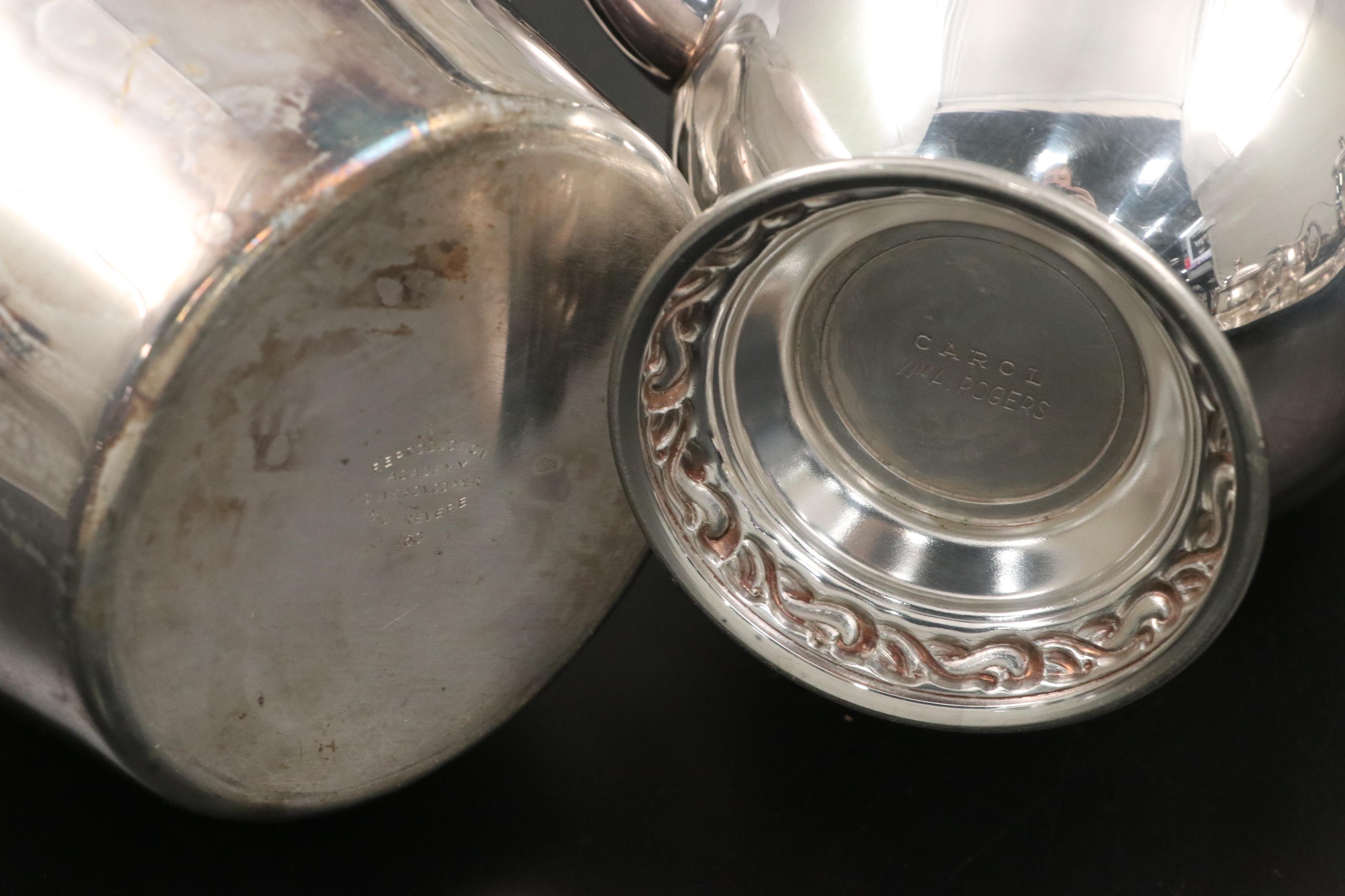 WMA Rogers "Carol" Silver Plate Coffee and Tea Service with Other Décor