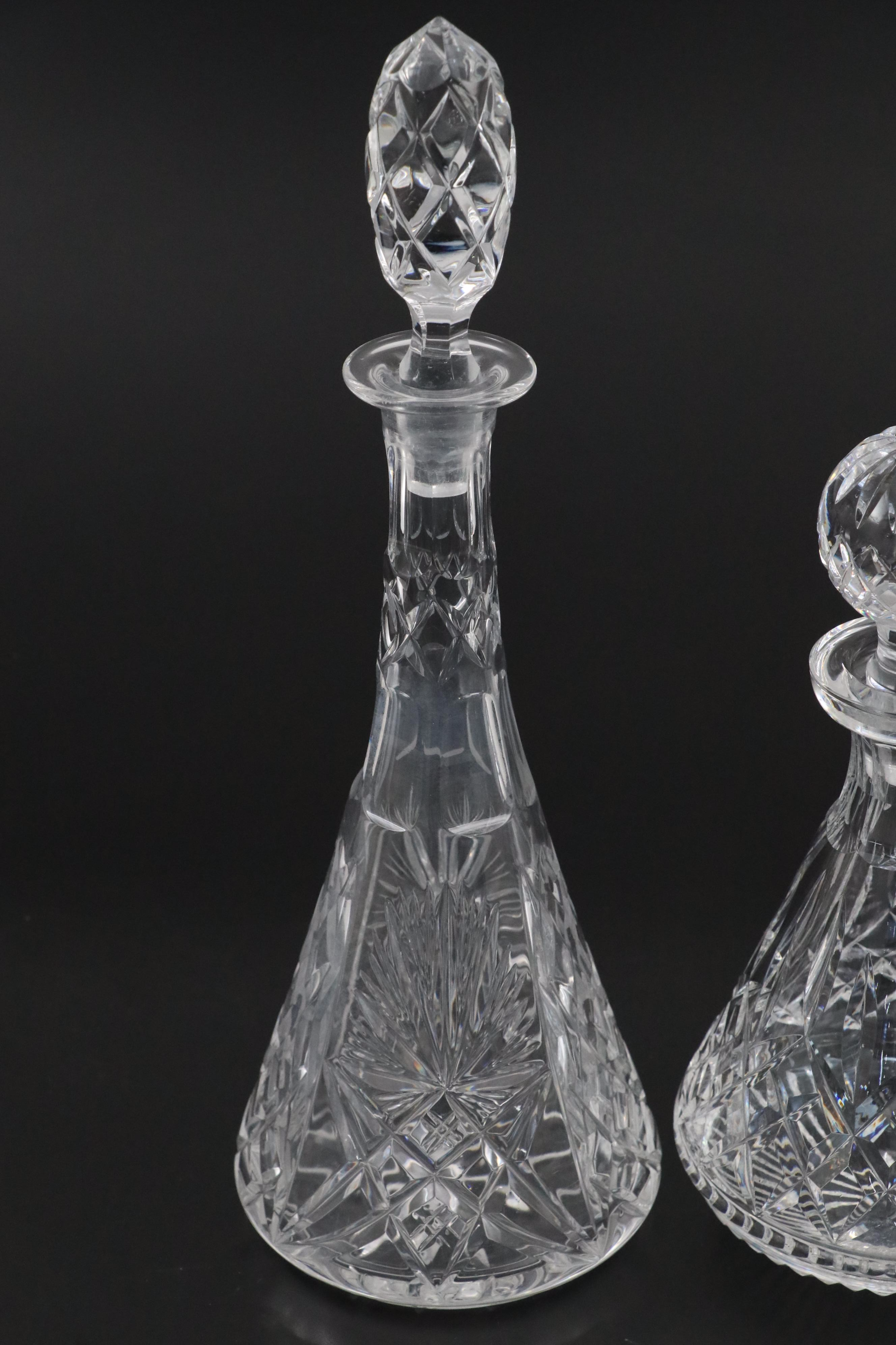 Waterford "Alana" Crystal Decanter with Other Crystal Decanters