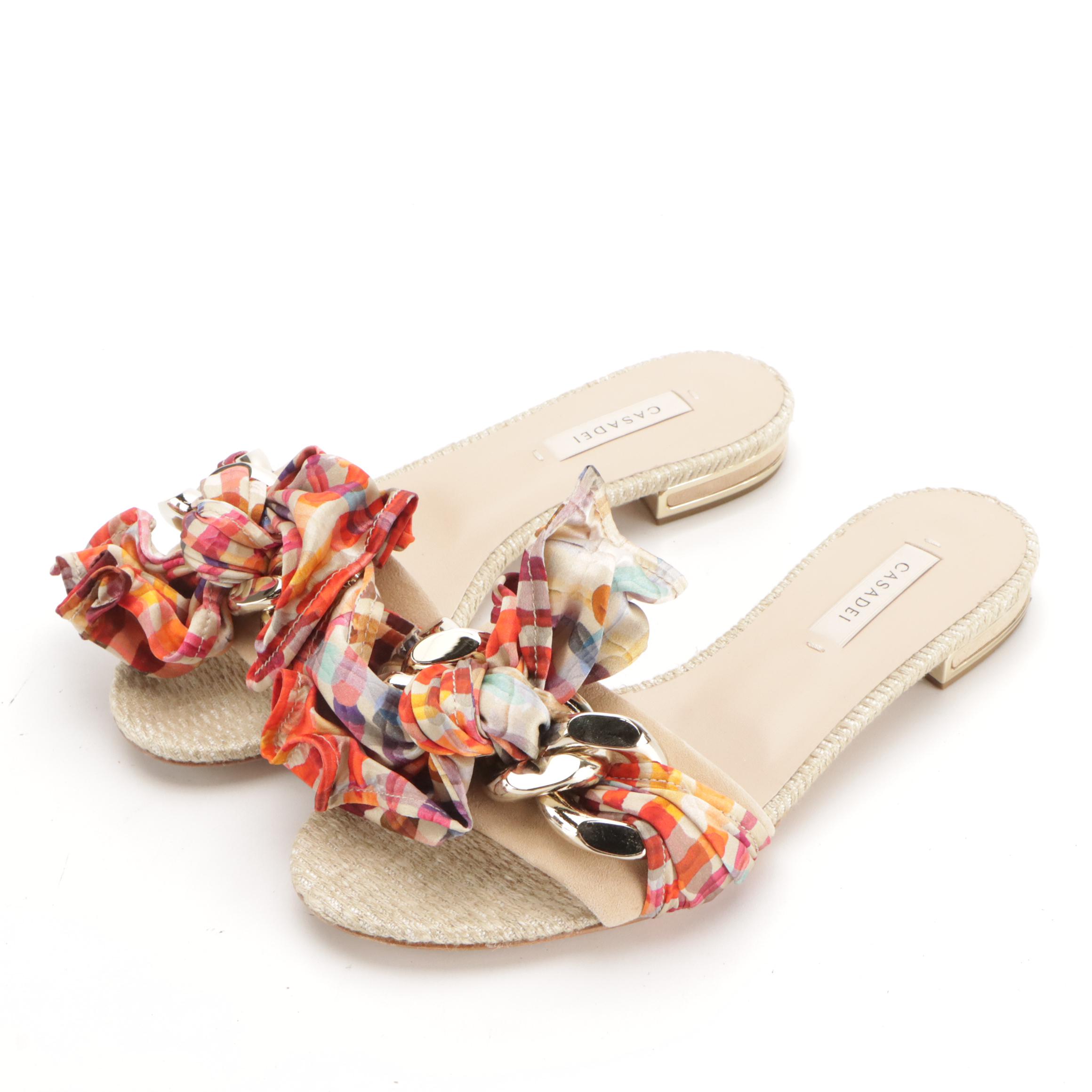 Jeffery Campbell Leather Flats and Casadei Sandals with Chain Detailing