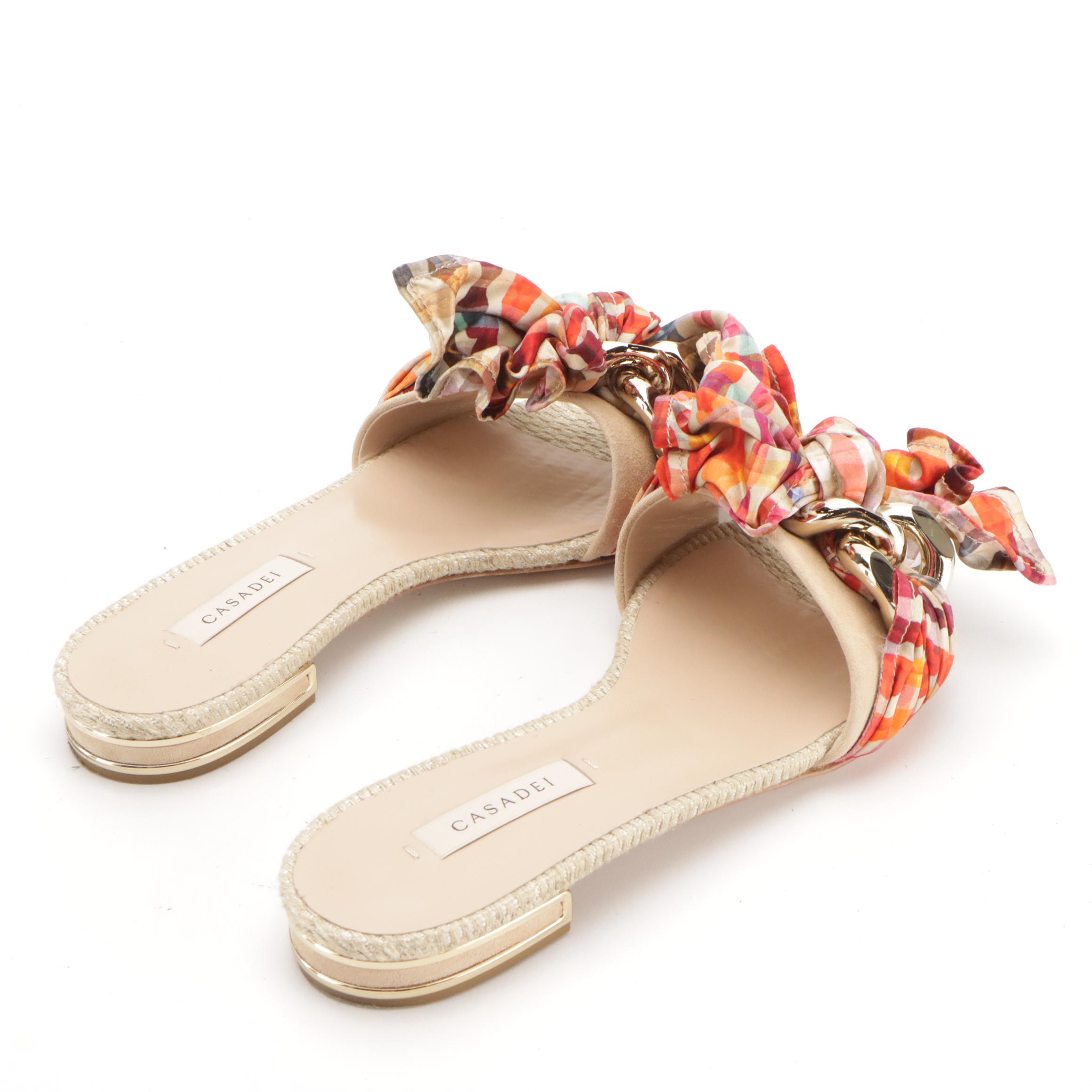 Jeffery Campbell Leather Flats and Casadei Sandals with Chain Detailing