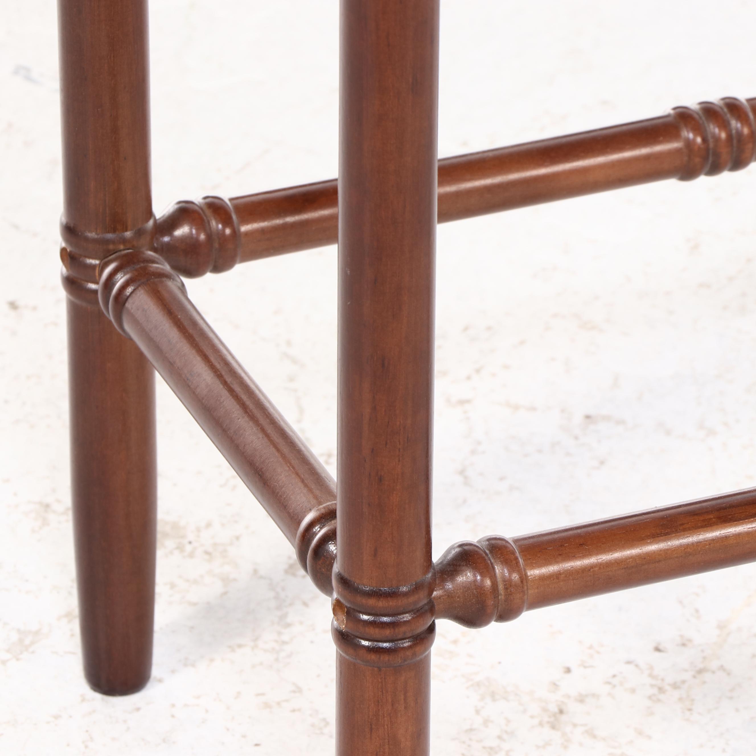 Bombay Company Federal Style Mahogany-Stained and Glass Top Console Table