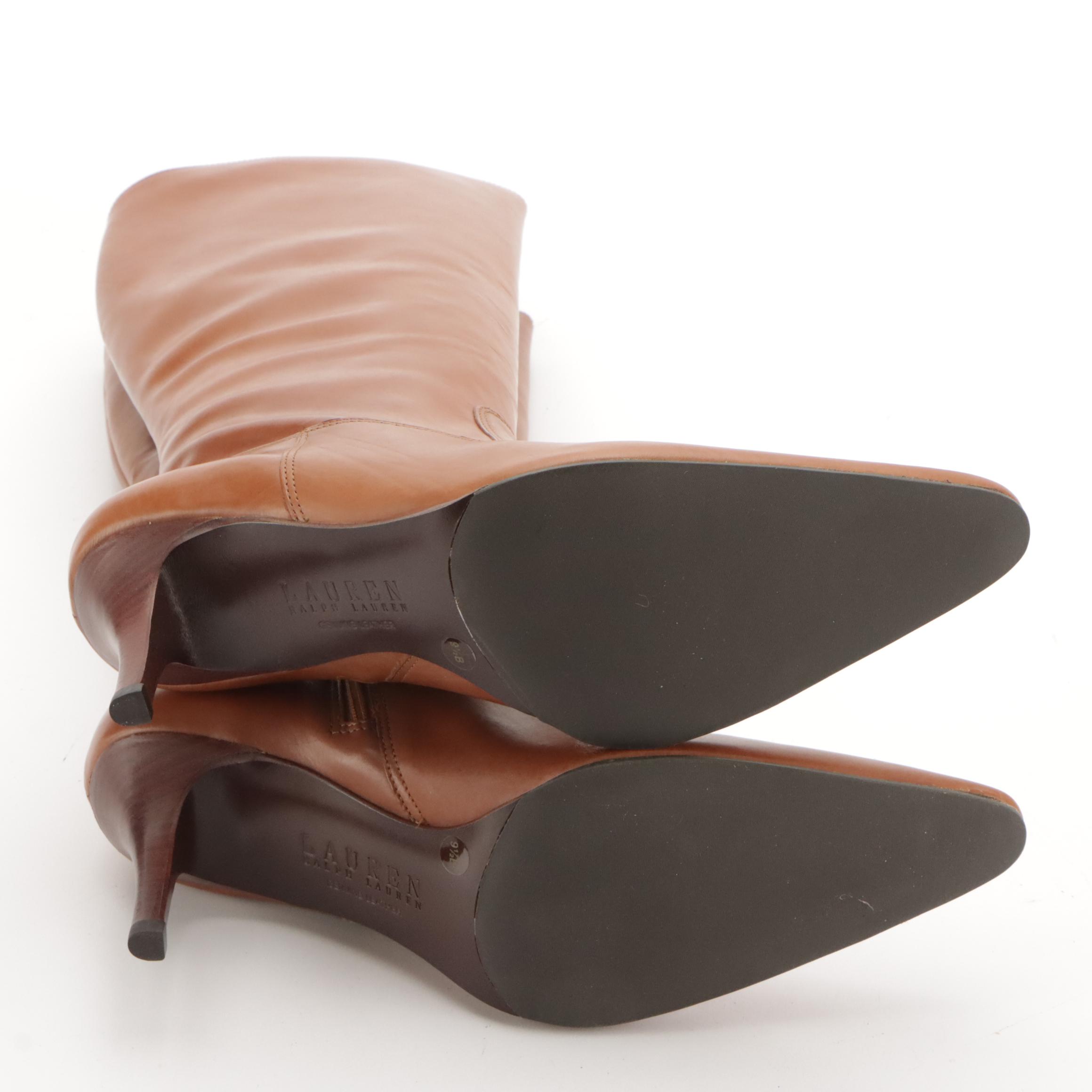 Lauren Ralph Lauren Mimi Pointed-Toe Boots, Oak Tree Farms Victorian-Style Boots