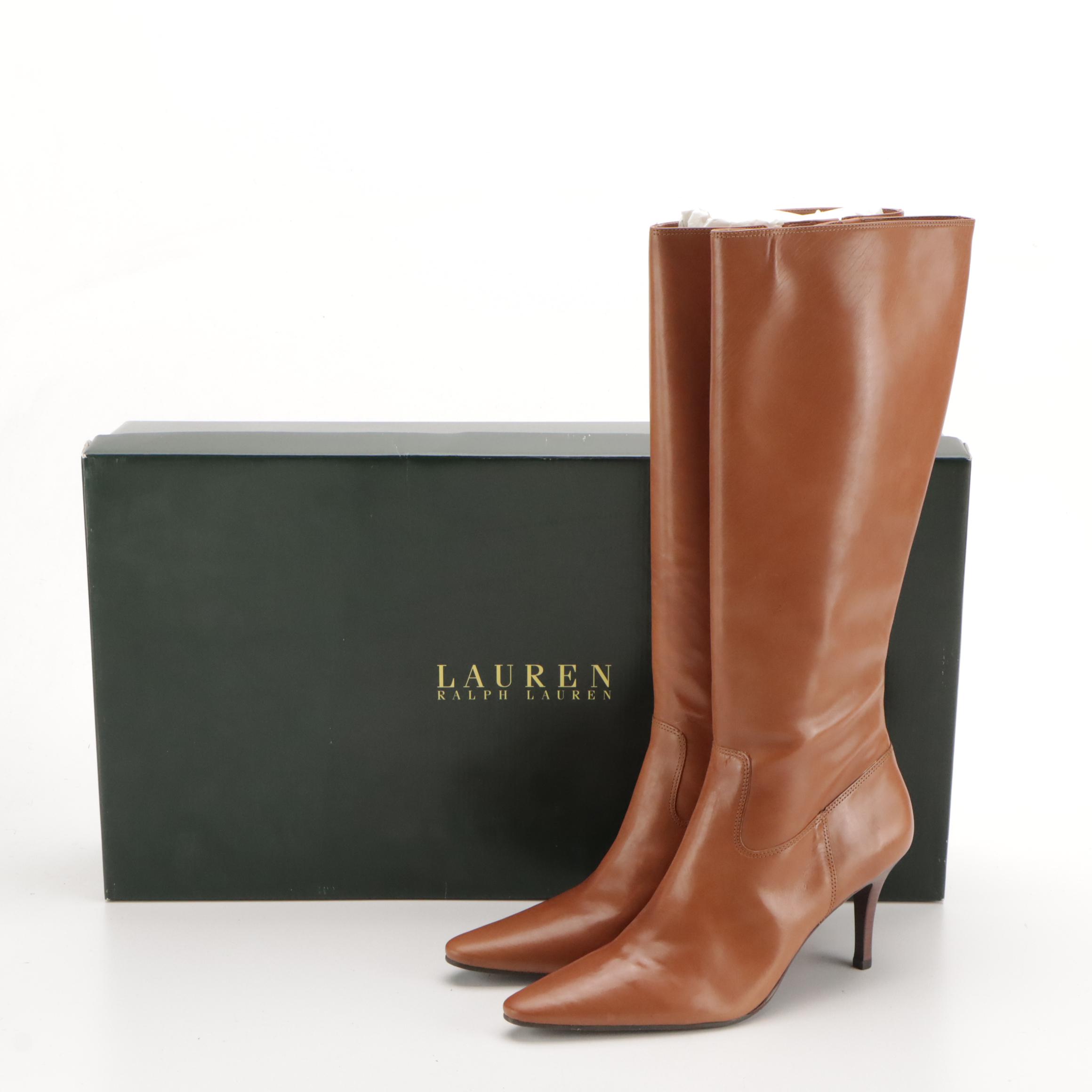 Lauren Ralph Lauren Mimi Pointed-Toe Boots, Oak Tree Farms Victorian-Style Boots