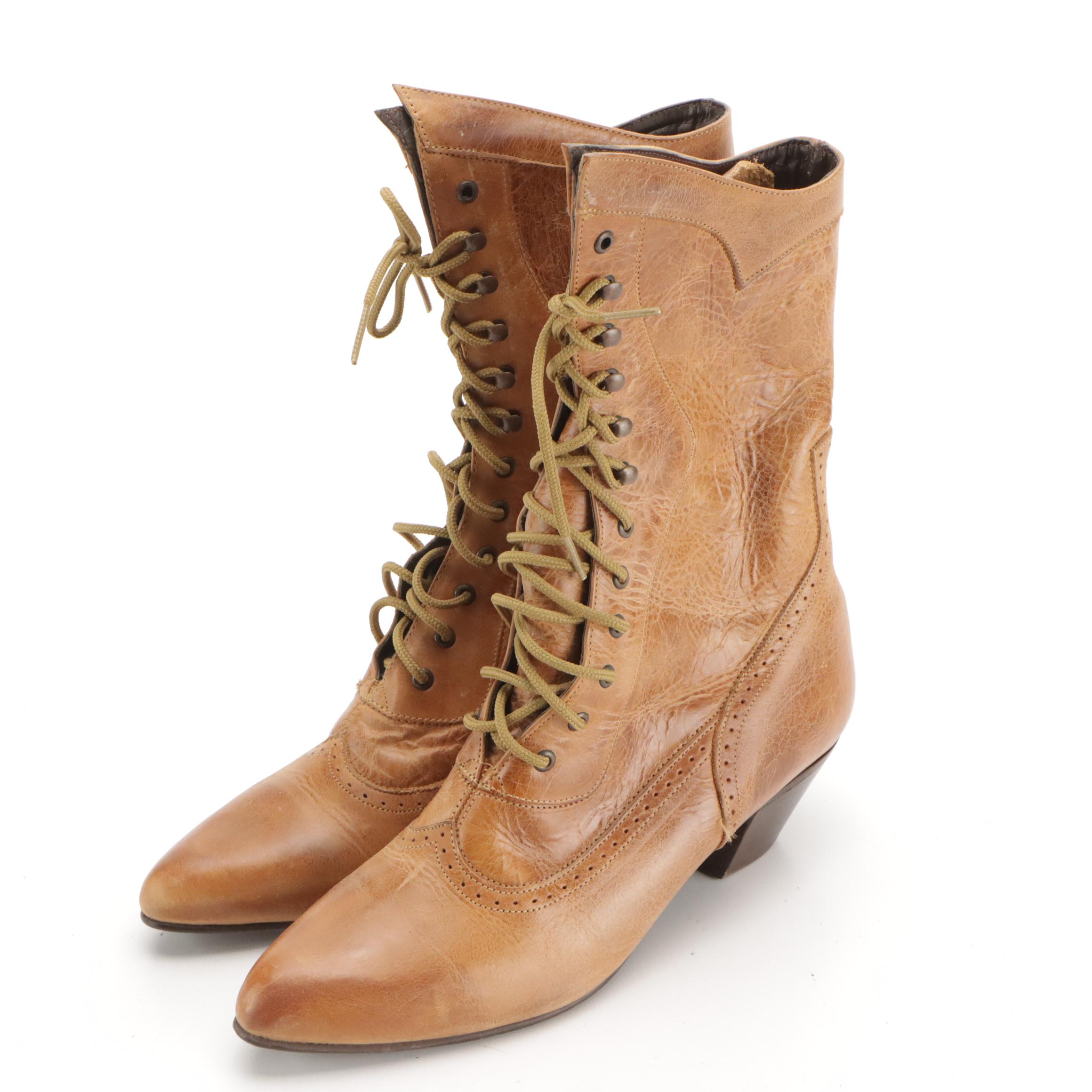 Lauren Ralph Lauren Mimi Pointed-Toe Boots, Oak Tree Farms Victorian-Style Boots