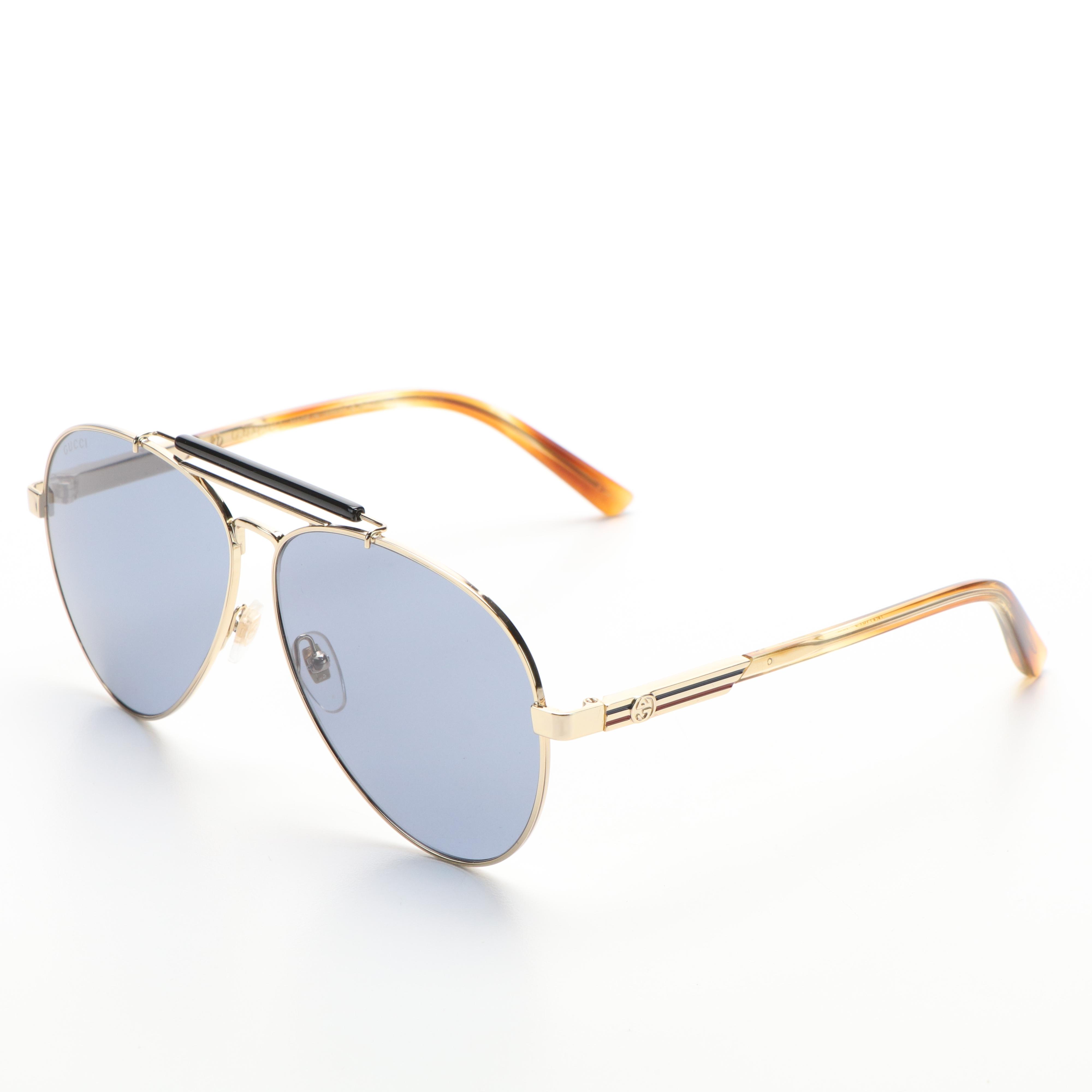 Gucci GG1287S 004 Aviator Sunglasses with Case