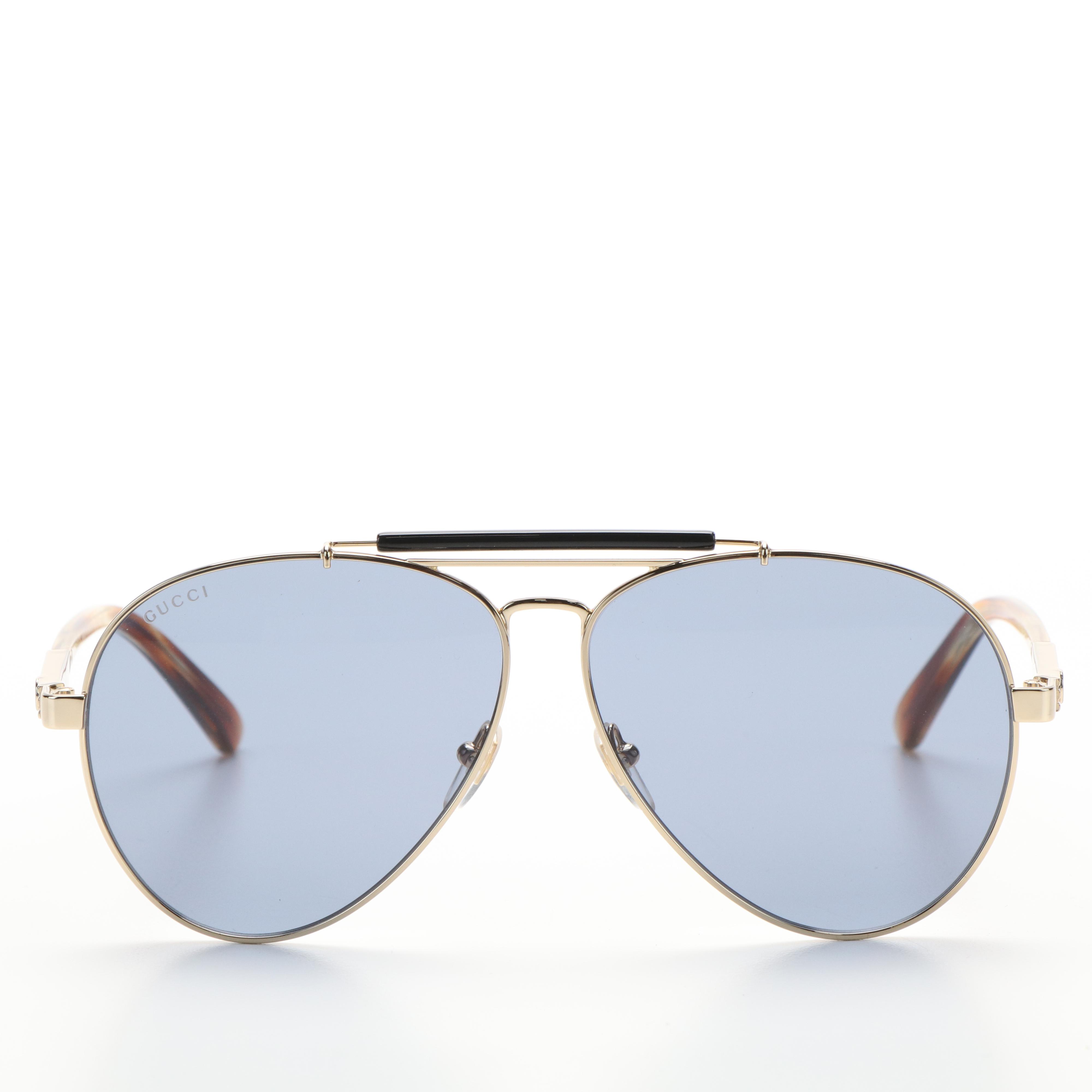 Gucci GG1287S 004 Aviator Sunglasses with Case