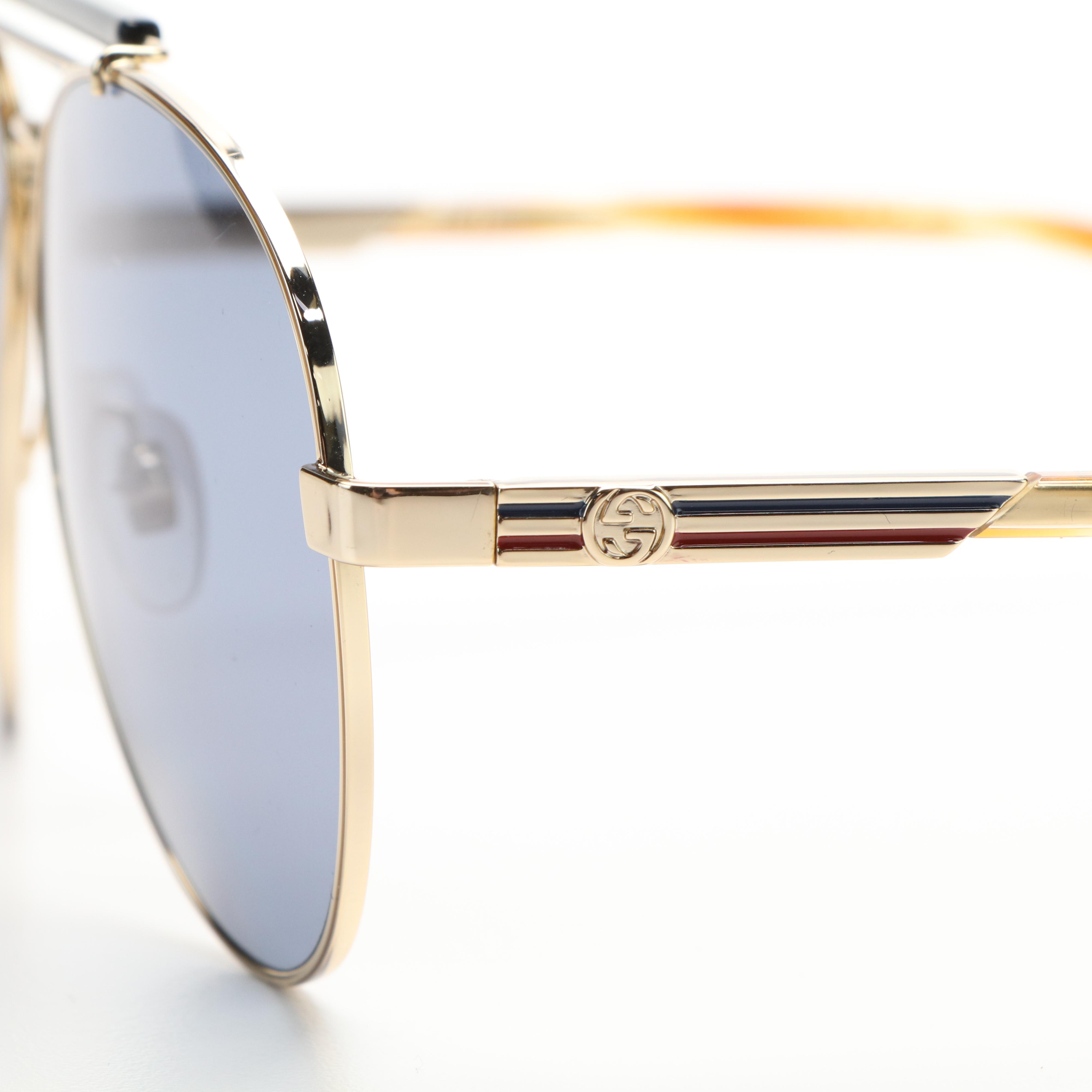 Gucci GG1287S 004 Aviator Sunglasses with Case