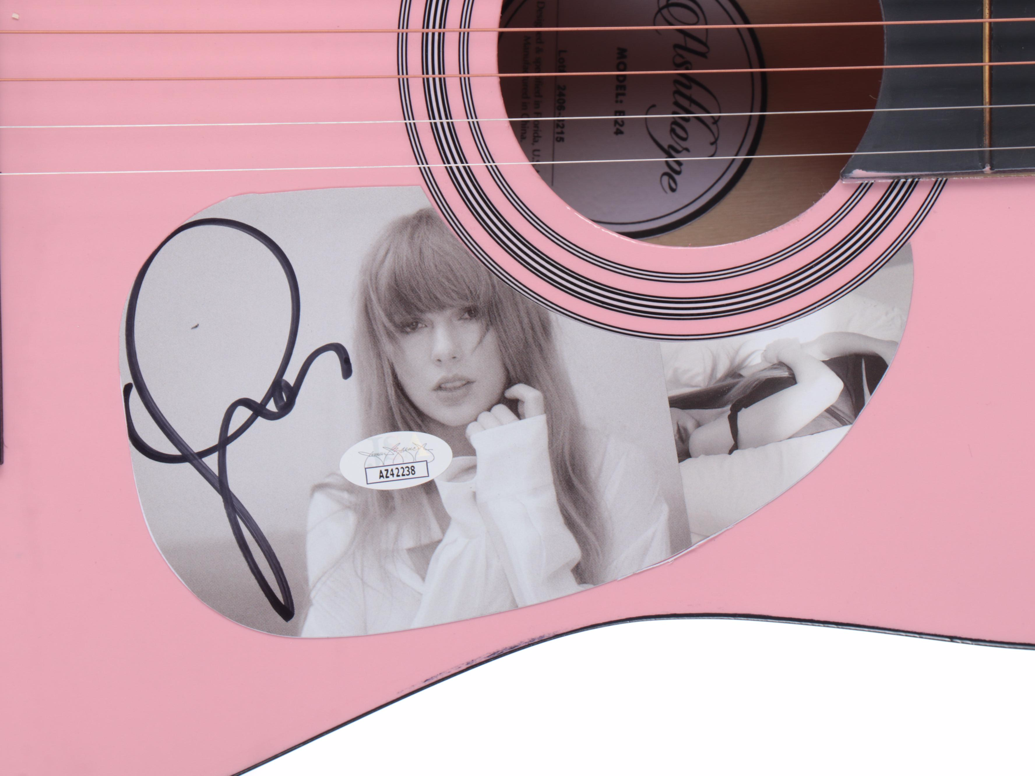 Taylor Swift Decal-Signed Ashthorpe Acoustic Guitar, JSA