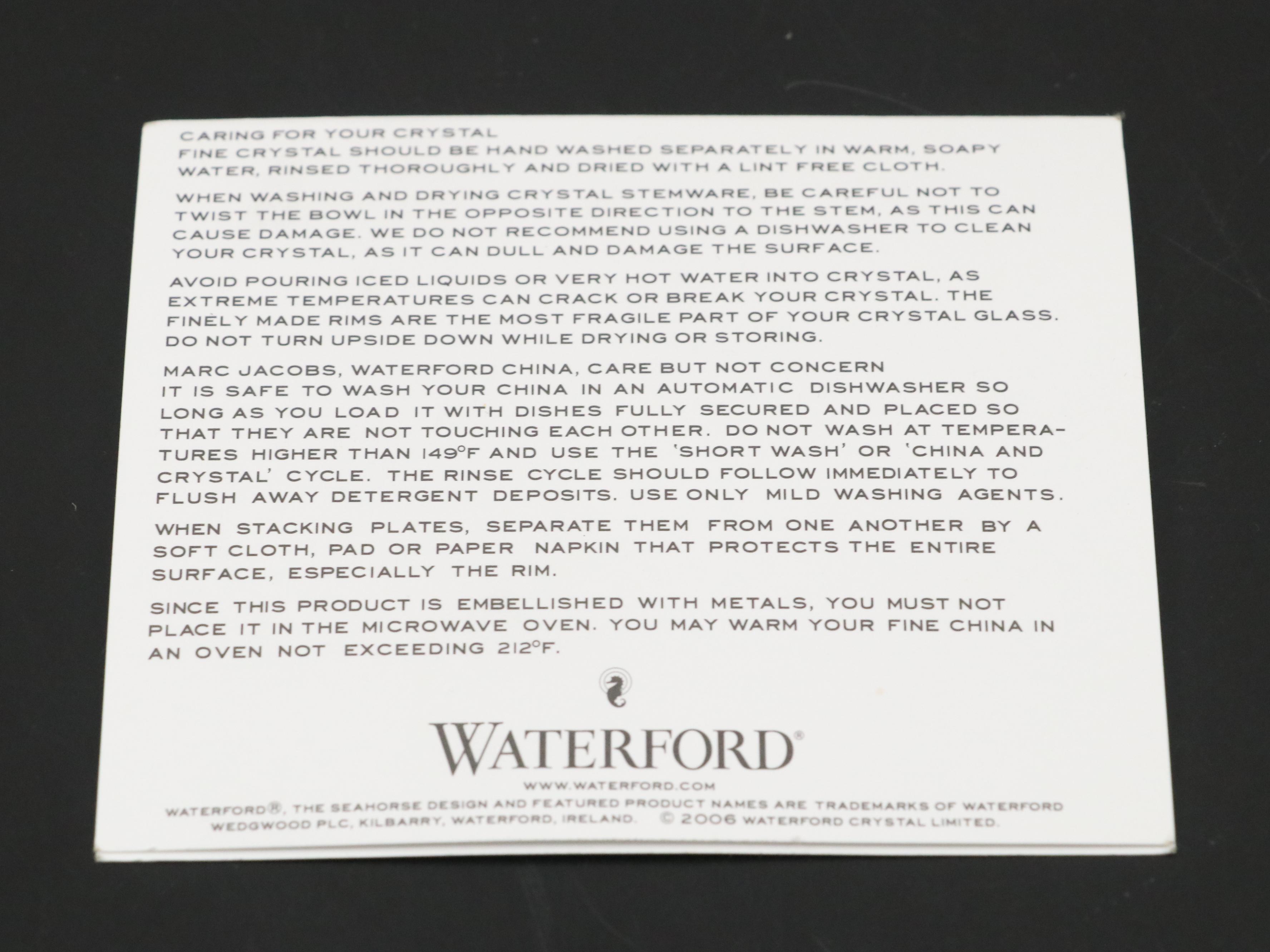 Marc Jacobs for Waterford Crystal "Irene" Rose Bowl