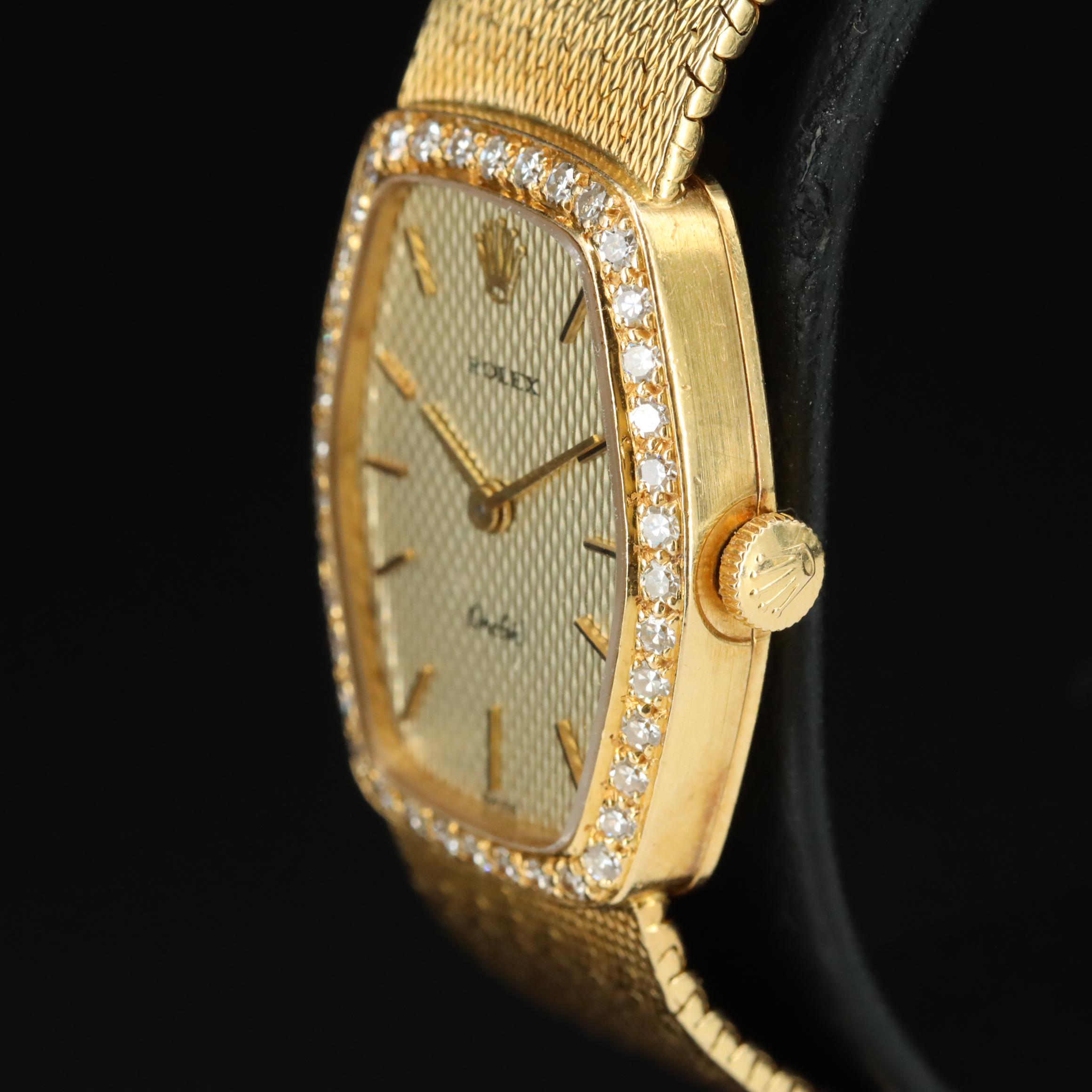 1986 Rolex Orchid 18K Diamond Watch