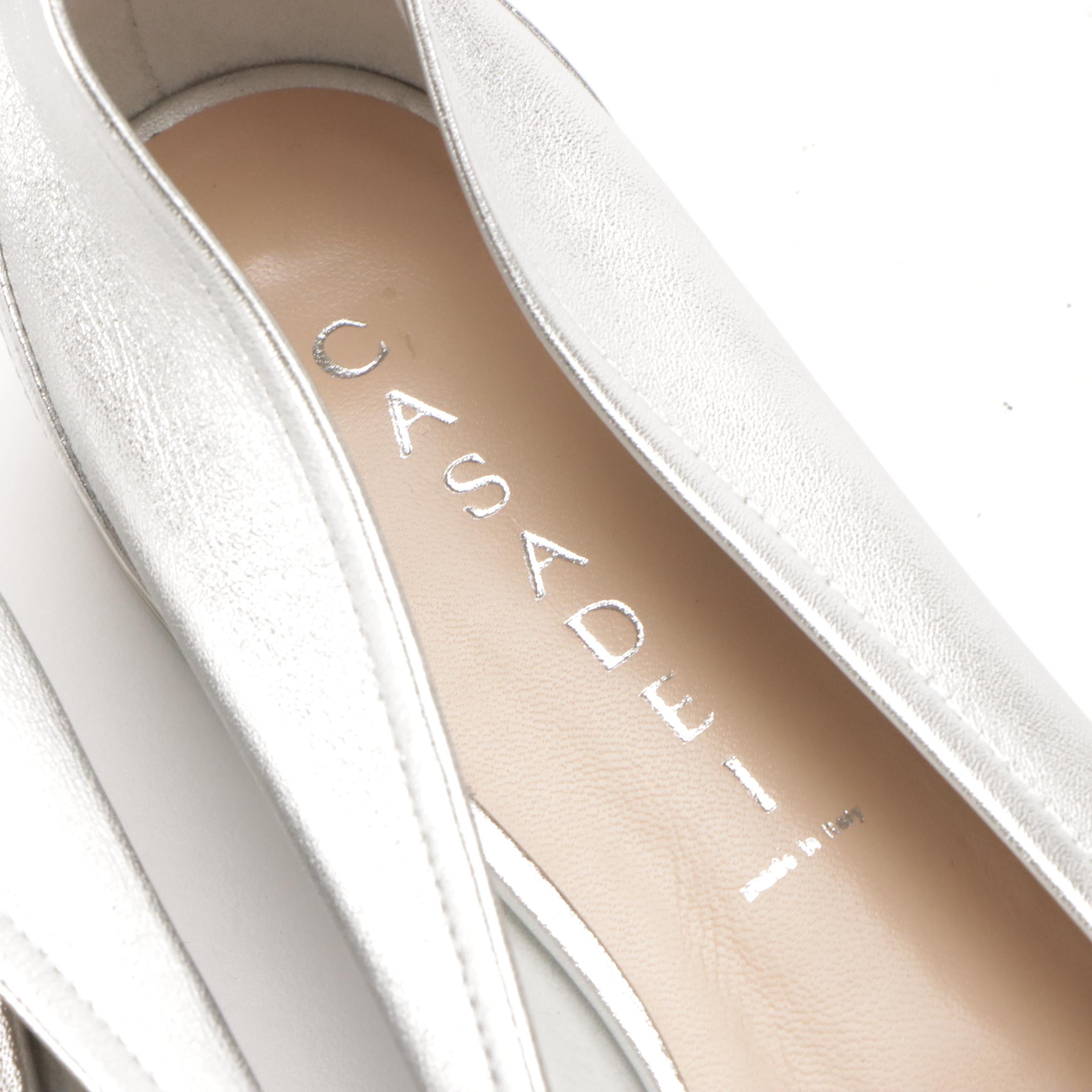 Eddy Daniele Swarovski Crystal and Casadei Rhinestone Embellished Flats