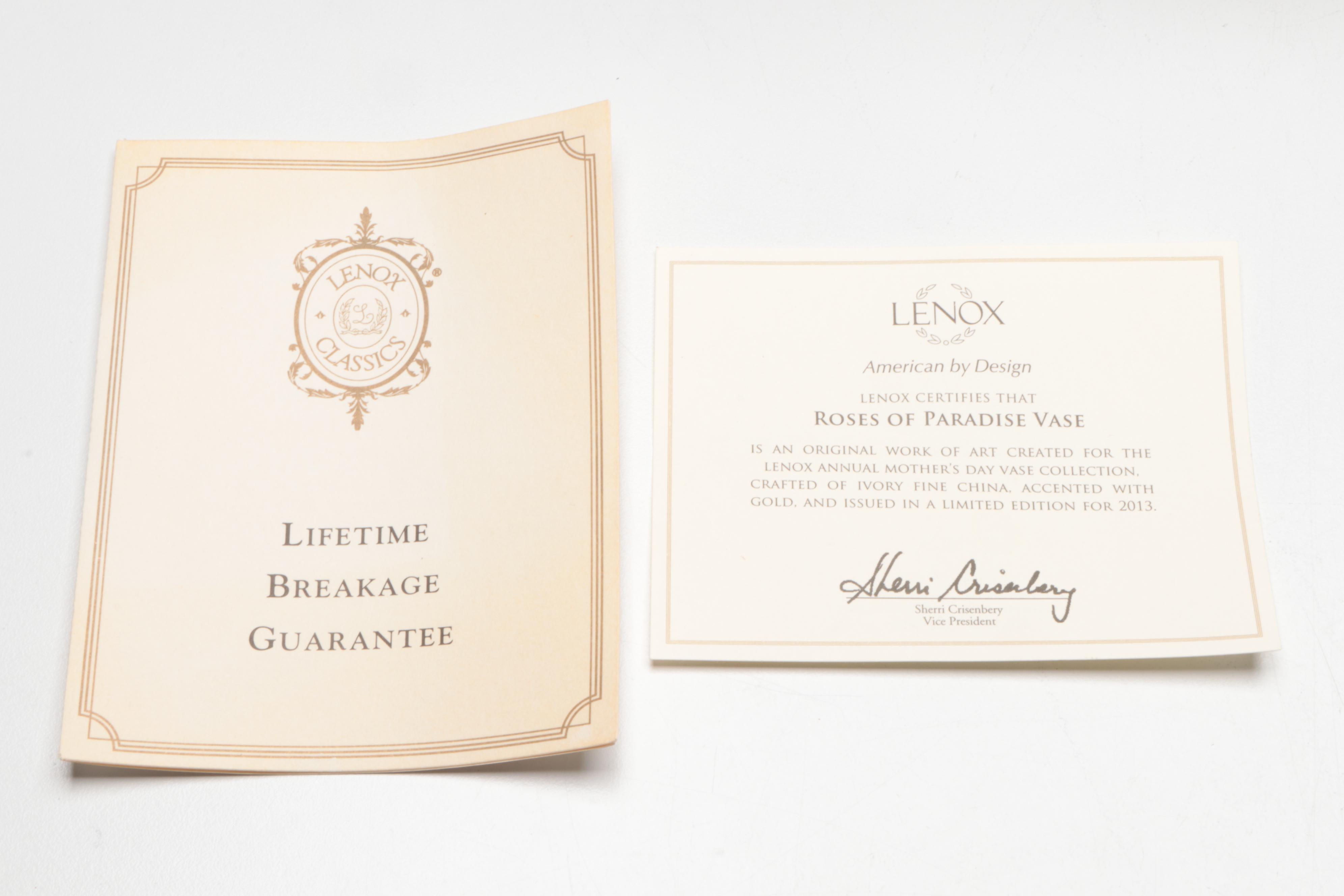 Lenox Fine China Vases with Gilt-Decorated Pumpkin Votive and Red Glass Bowl